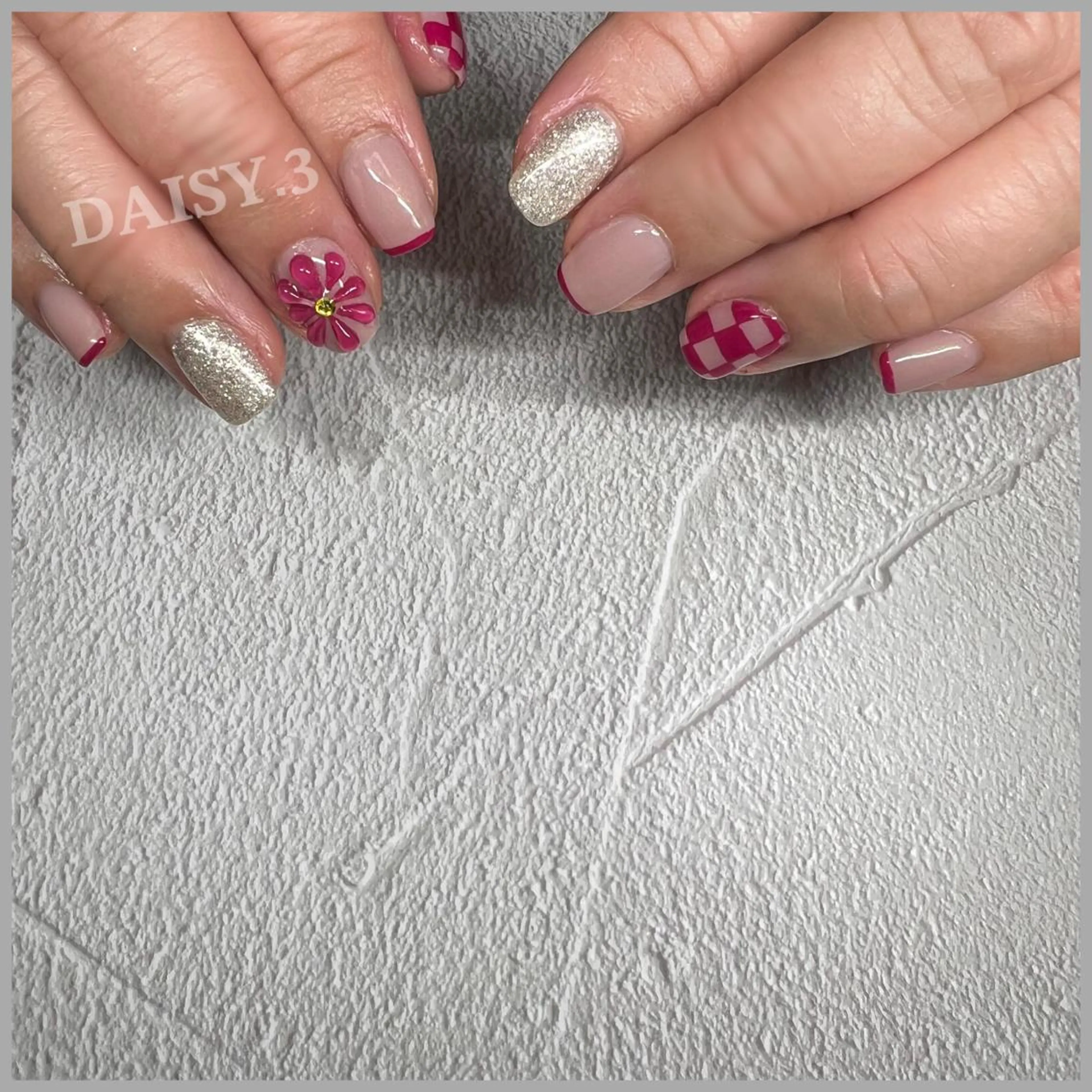 ネイル ぷっくりネイル 春ネイル 🌙南流山ネイル DAISY.3🦄のネイルデザイン
