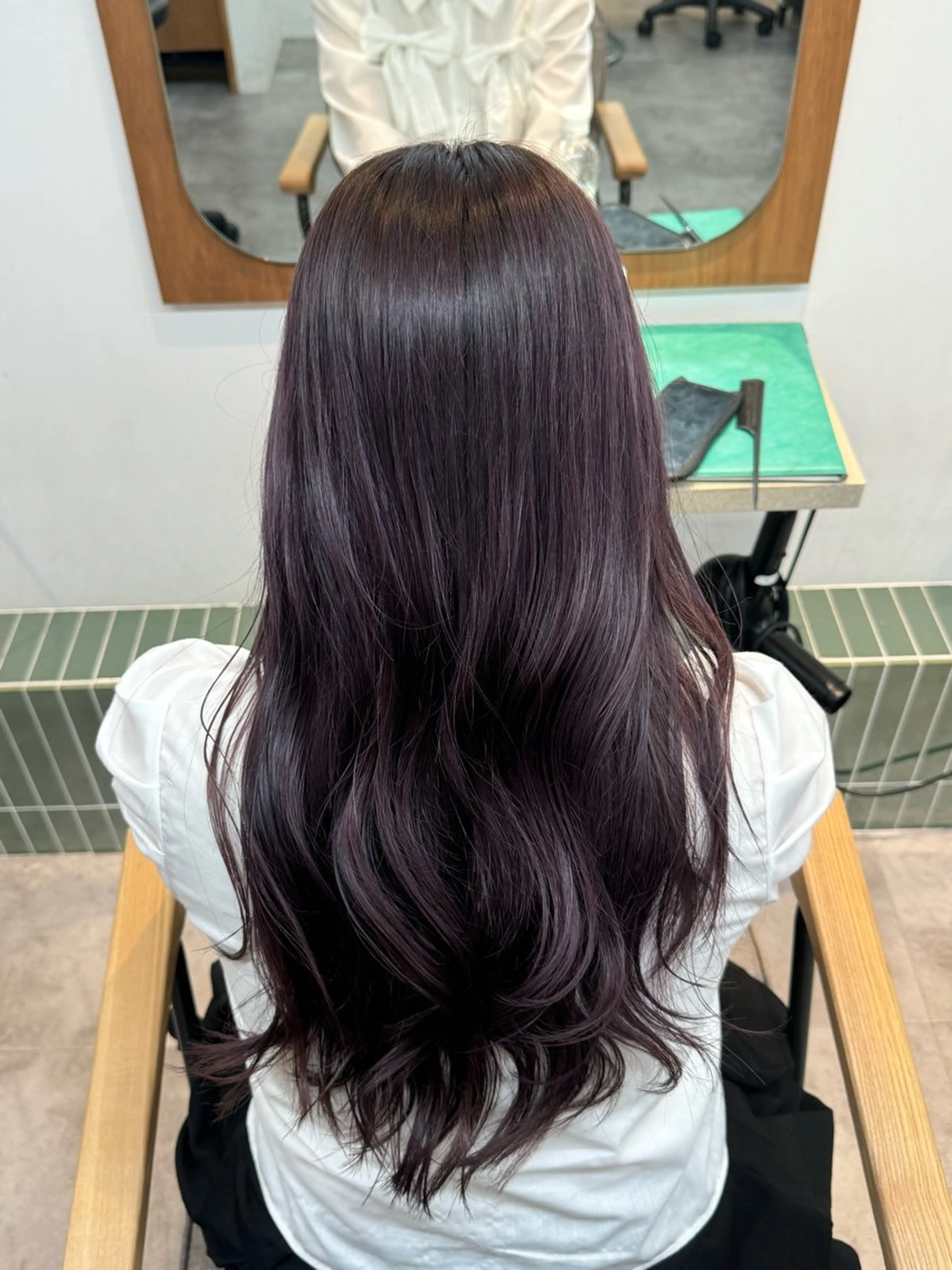 セミロング ヘアカラー トリートメント 松田 じゅりなのヘアスタイル