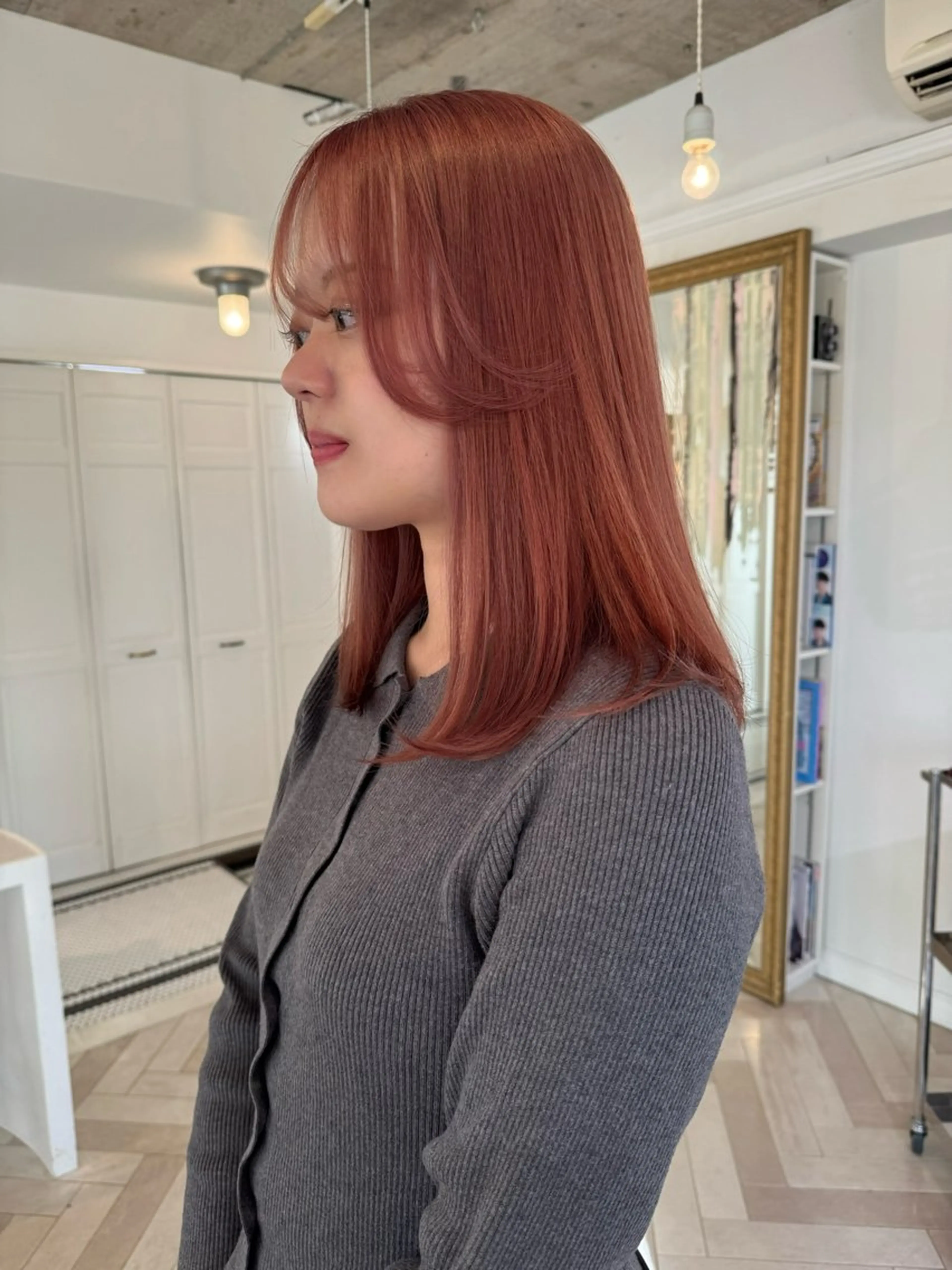 カラー ヘアカラー ブリーチカラー🎀 韓国風/寺門美優のヘアスタイル