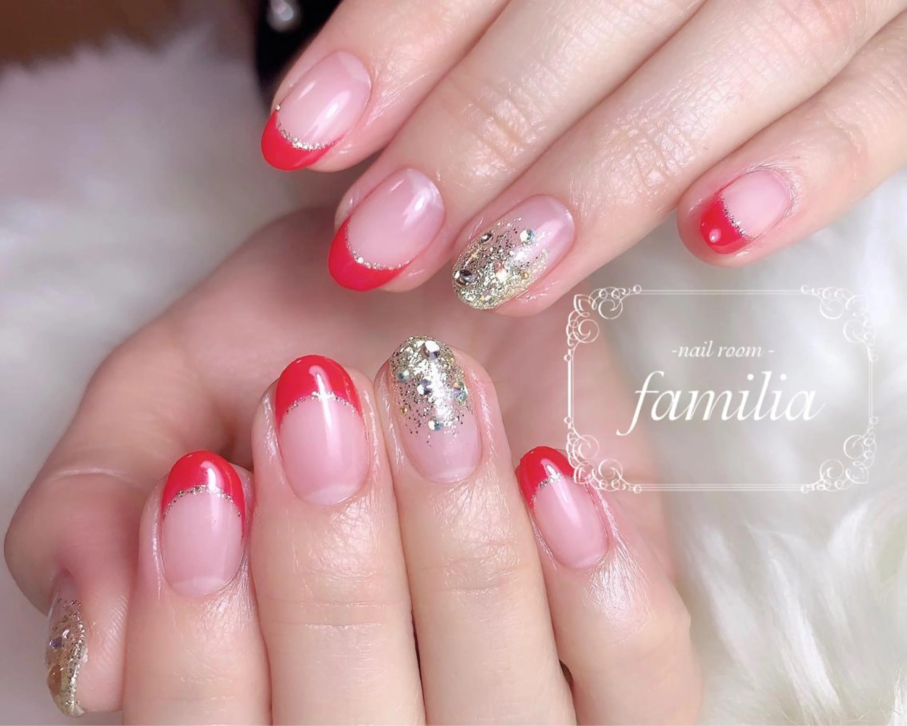 ネイル フレンチネイル ハンドネイル -nailroom- familiaのネイルデザイン
