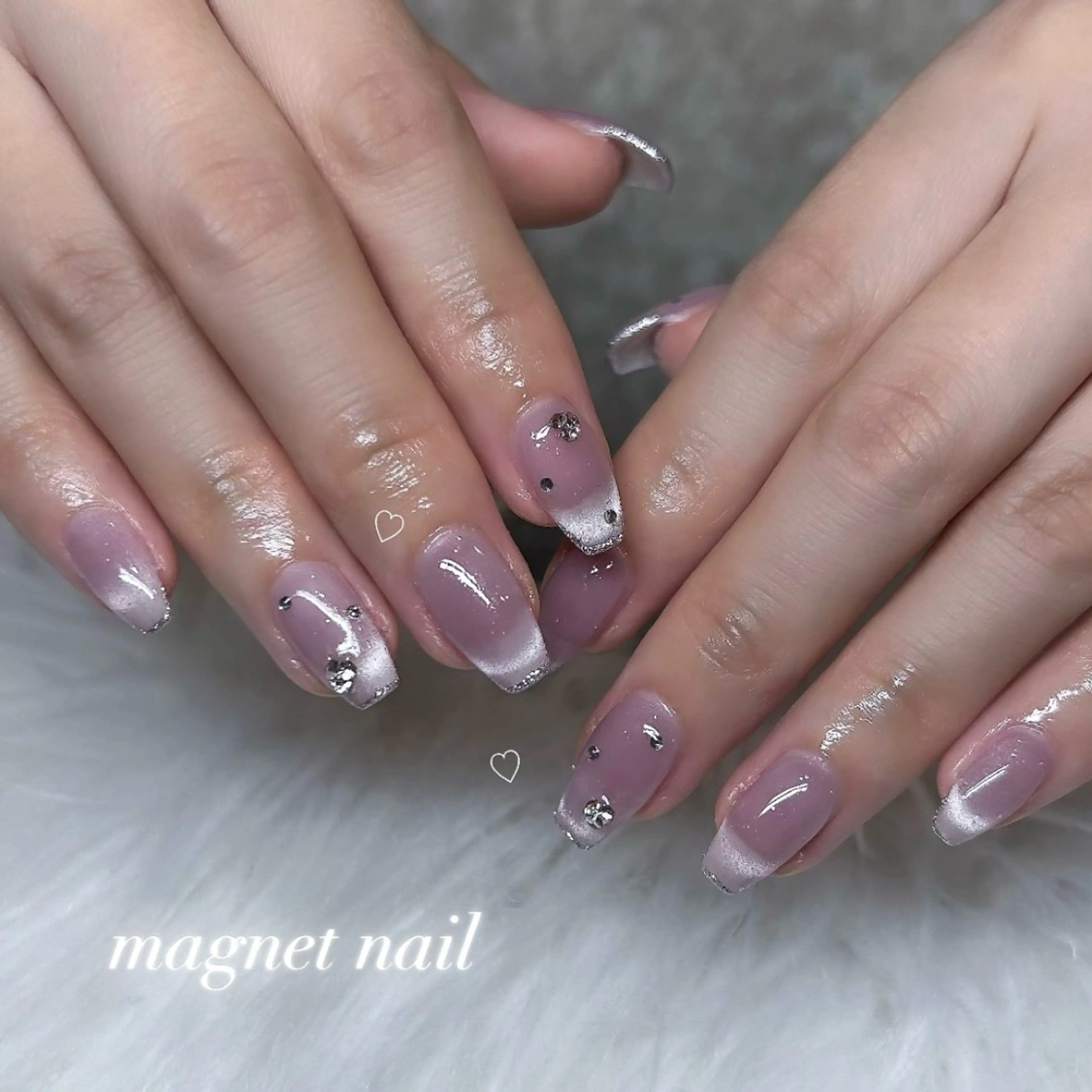 ネイル マグネットネイル ハンドネイル 🤍Earth笛吹 𝑴𝒂𝒏𝒂🤍のネイルデザイン