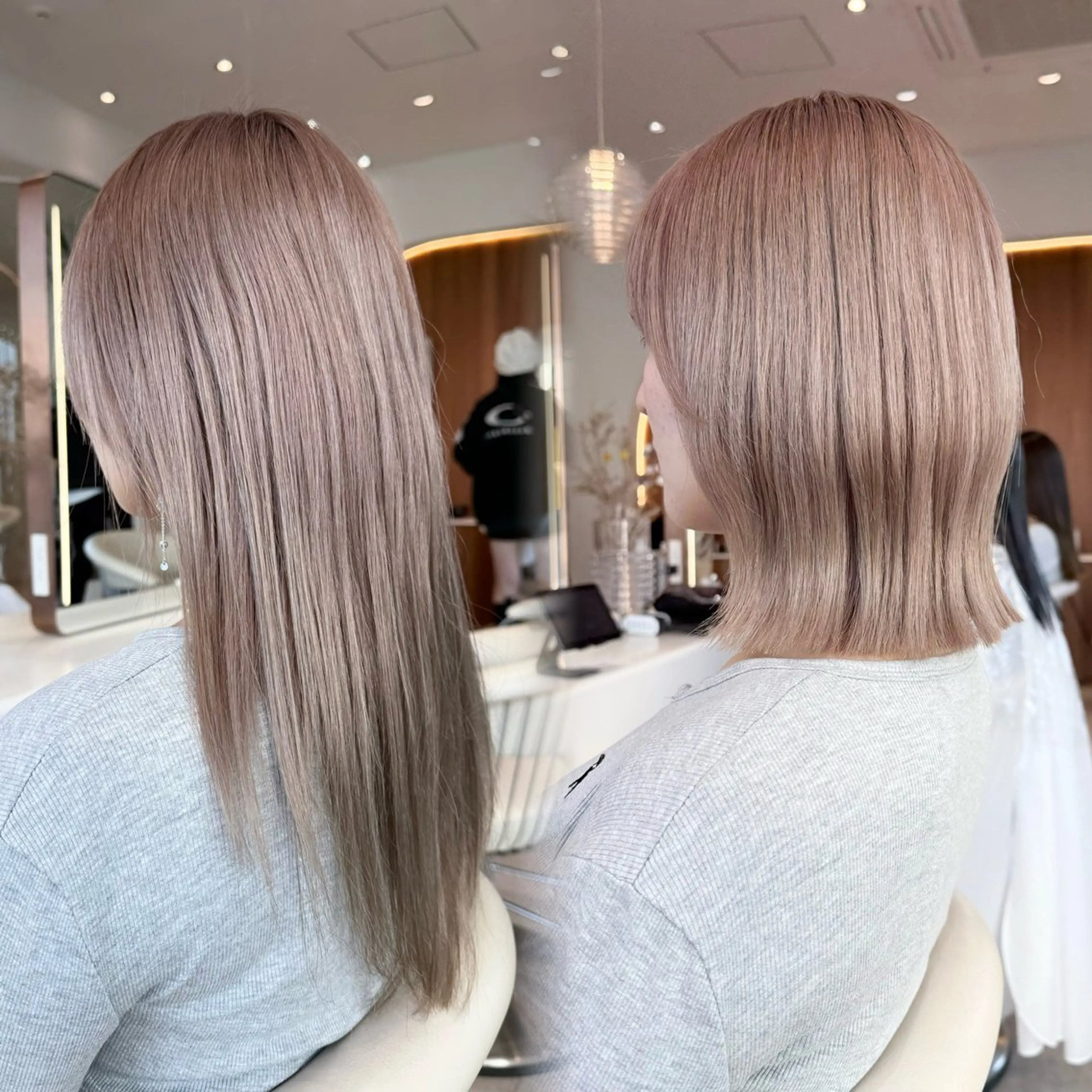 ミディアム 切りっぱなしボブ ショートボブ ボブレイヤー ボブ くびれヘア カット トリートメント 田中航平/渋谷ボブ/ レイヤーボブのヘアスタイル