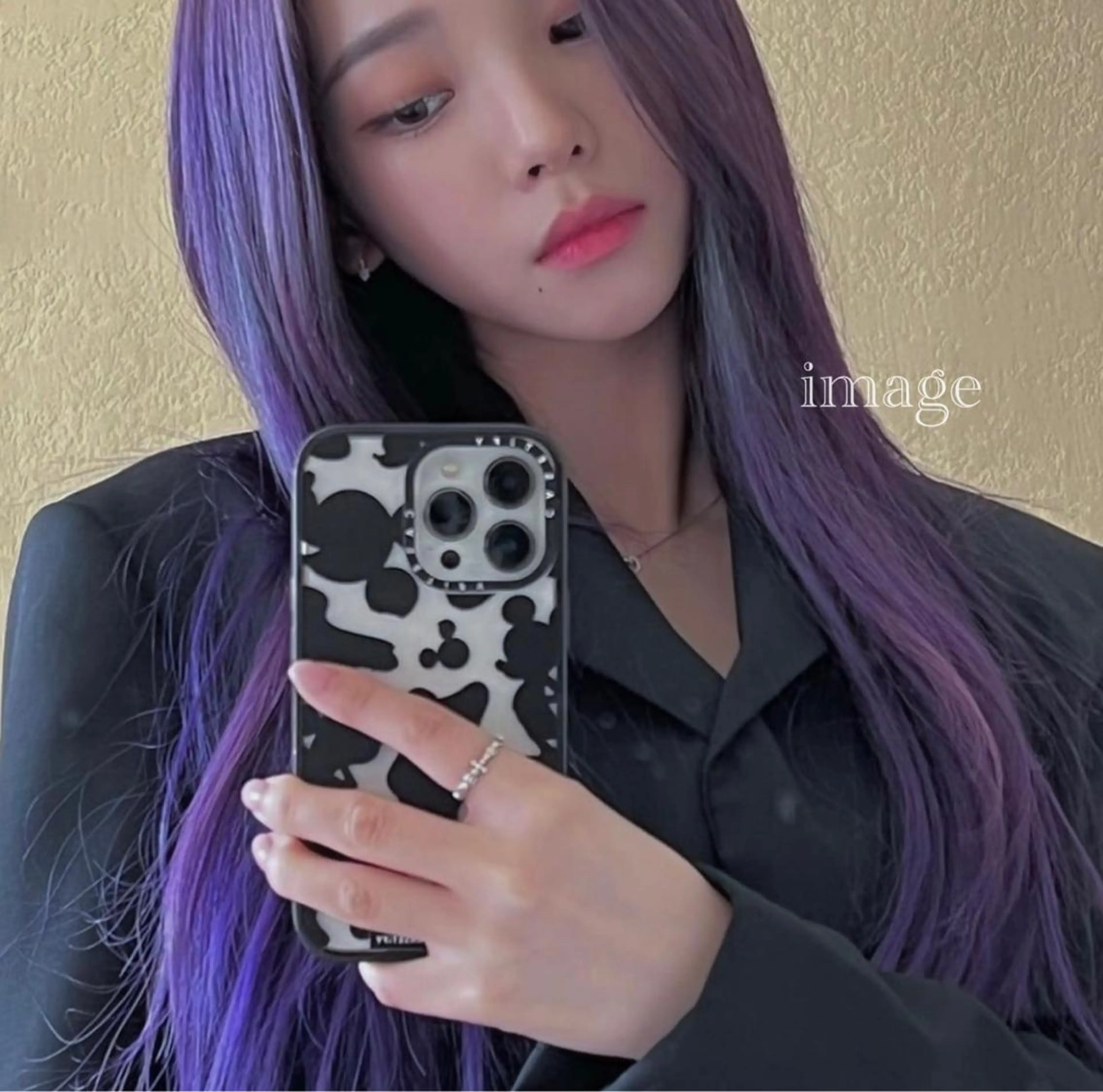 ロング カラー yu-ri🩷 韓国ヘアのヘアスタイル