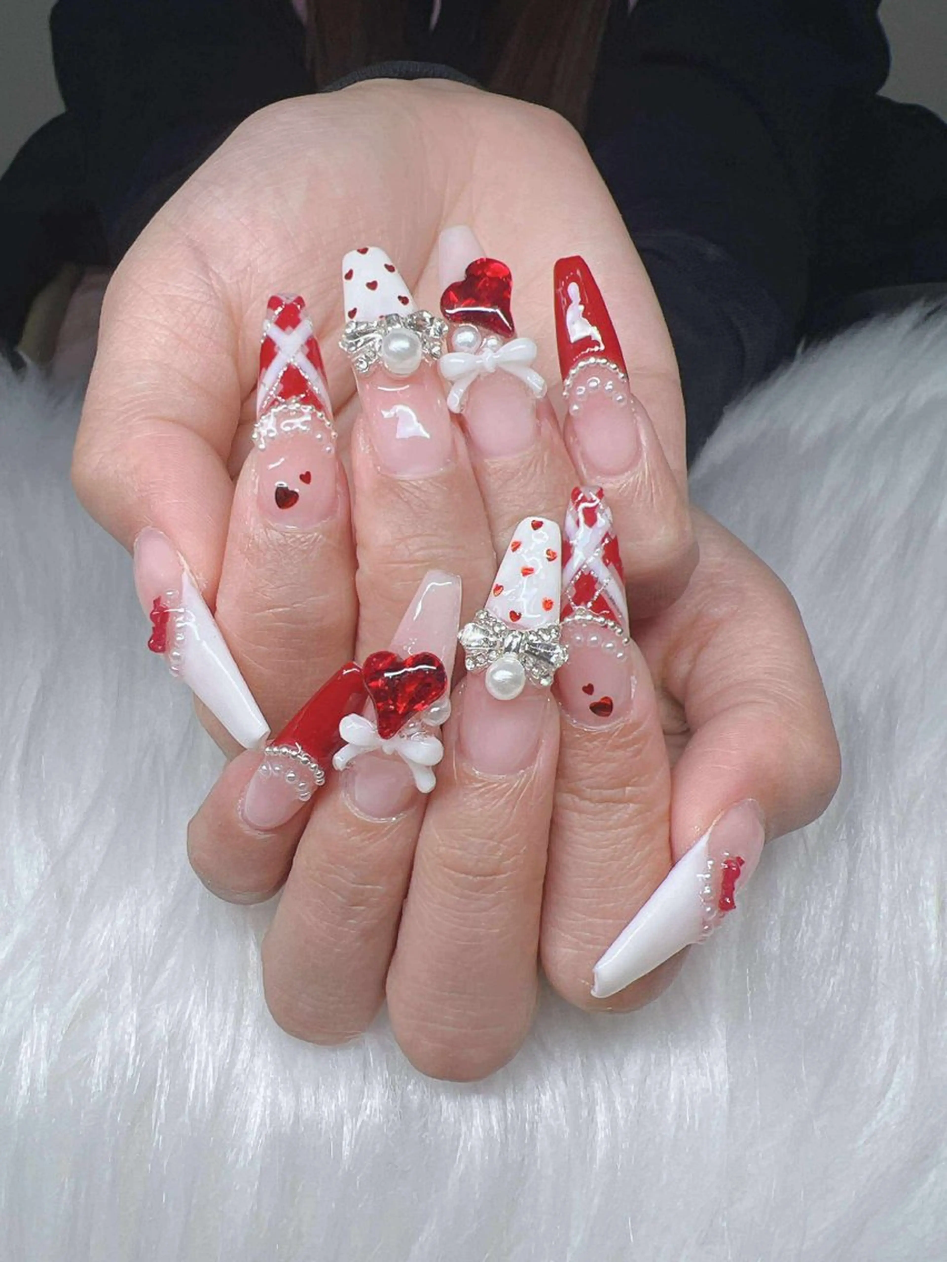 ネイル 長さ出し グラデーション 卒業式 キラキラネイル マグネットネイル ハンドネイル Lee Nailsのネイルデザイン