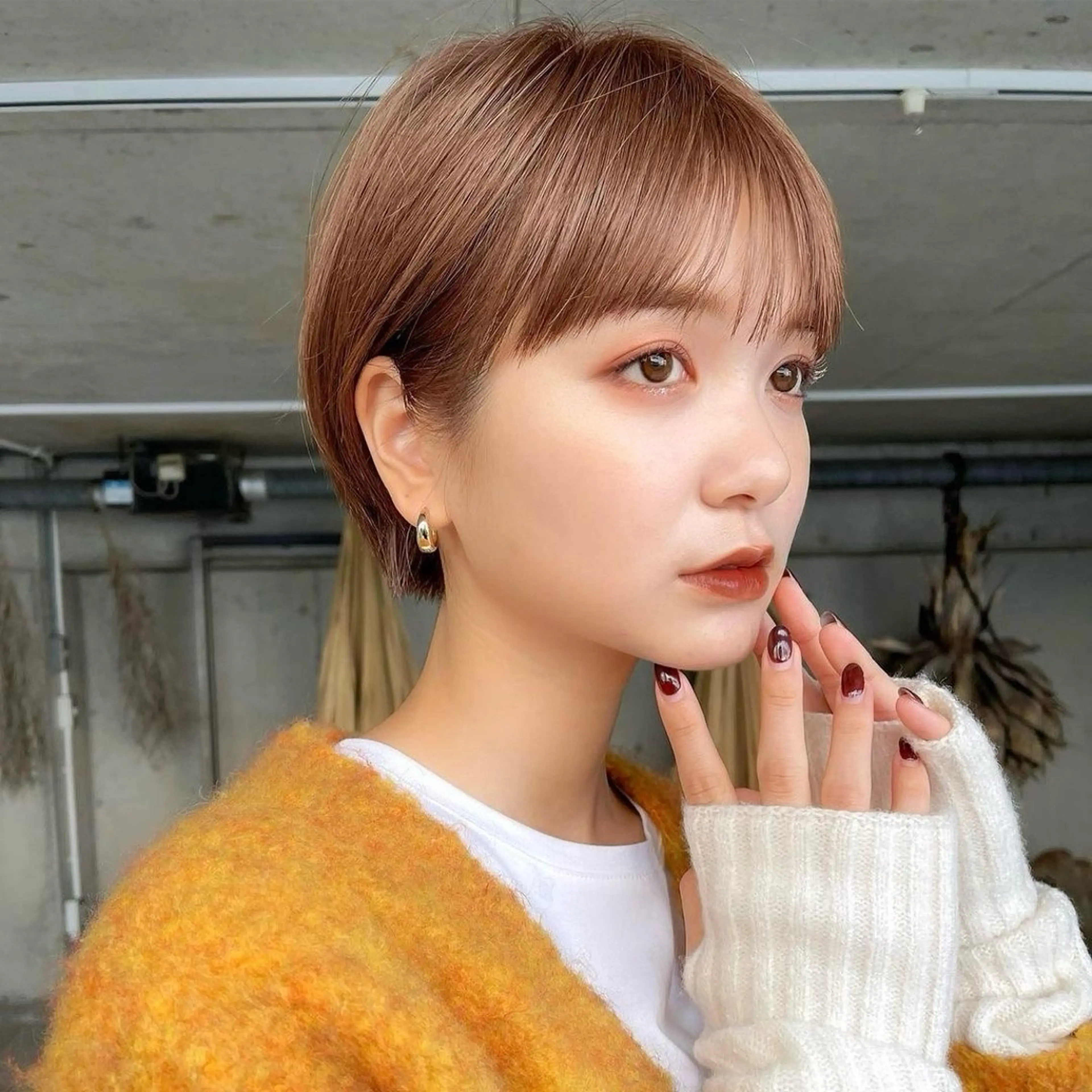 ショート カラー パーマ ヘアアレンジ 暖色💖ツヤ髪💖 masae🌼のヘアスタイル