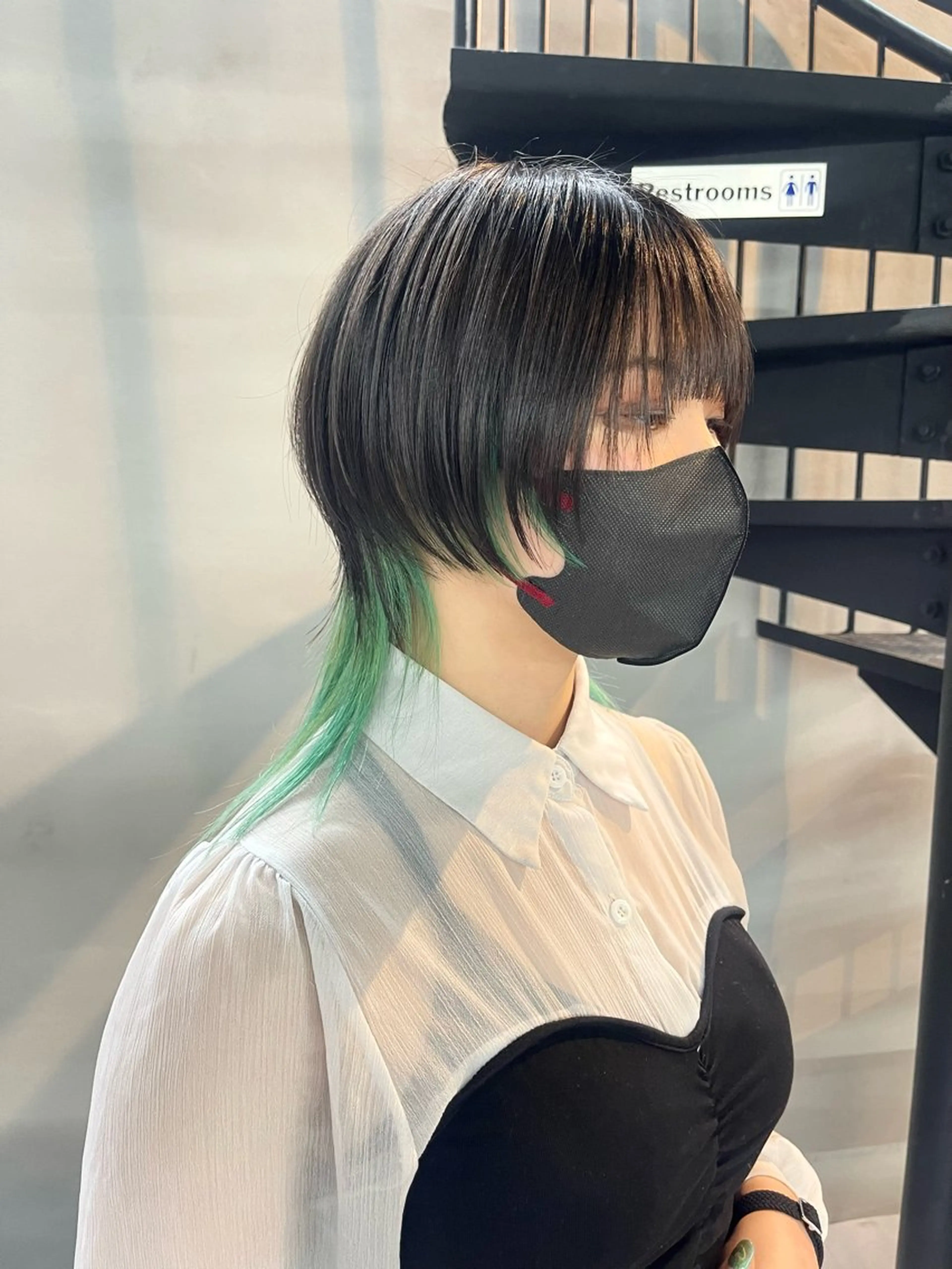 ミディアム ハイレイヤー レイヤーカット ウルフカット カット 柏 ウルフ/レイヤー 田中佐和🐺のヘアスタイル