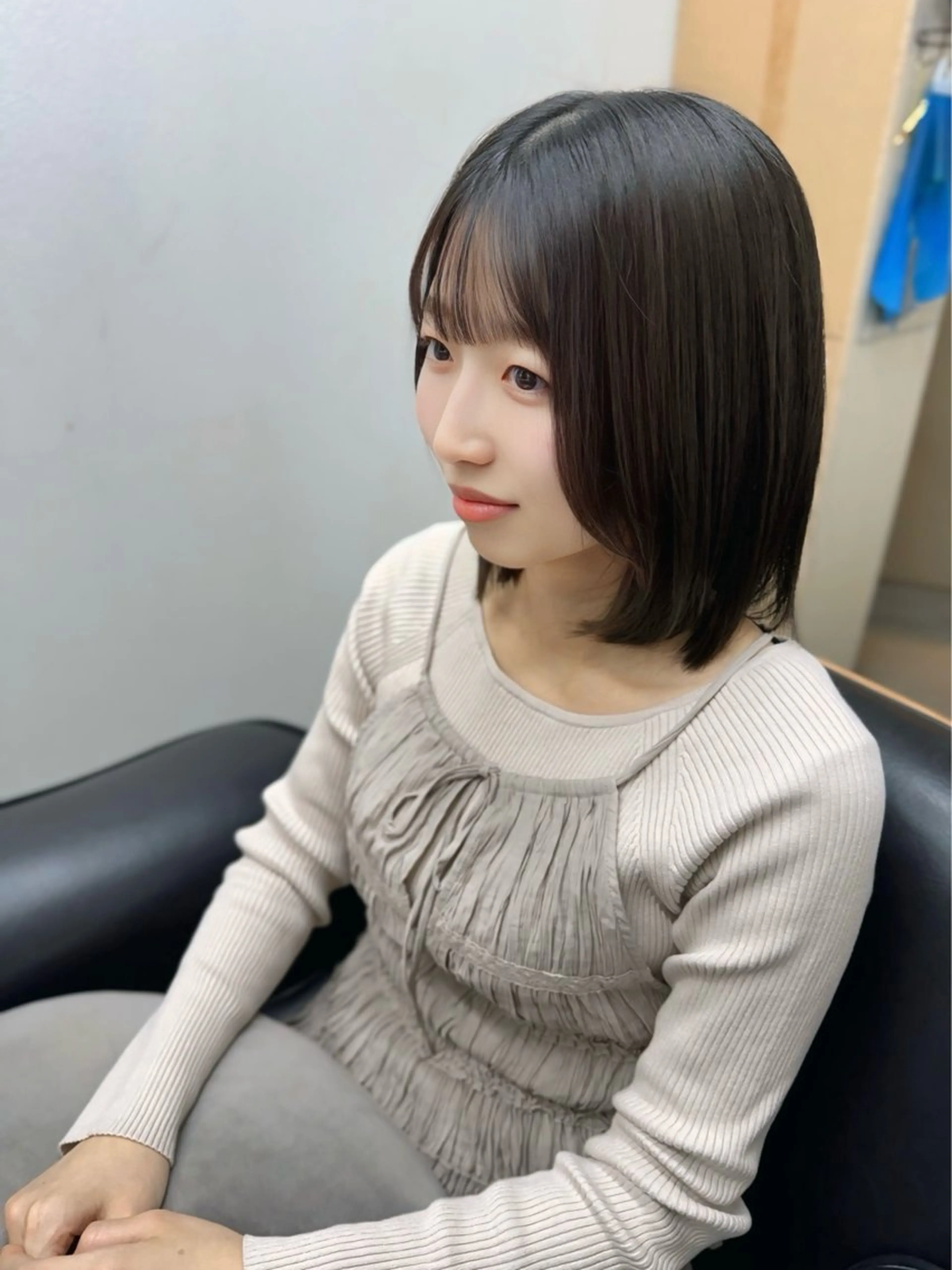 ミディアム 髪質改善 韓国風ヘア レイヤーカット 縮毛矯正 トリートメント カット トリートメント 艶髪改善師/高橋潤 /縮毛矯正のヘアスタイル