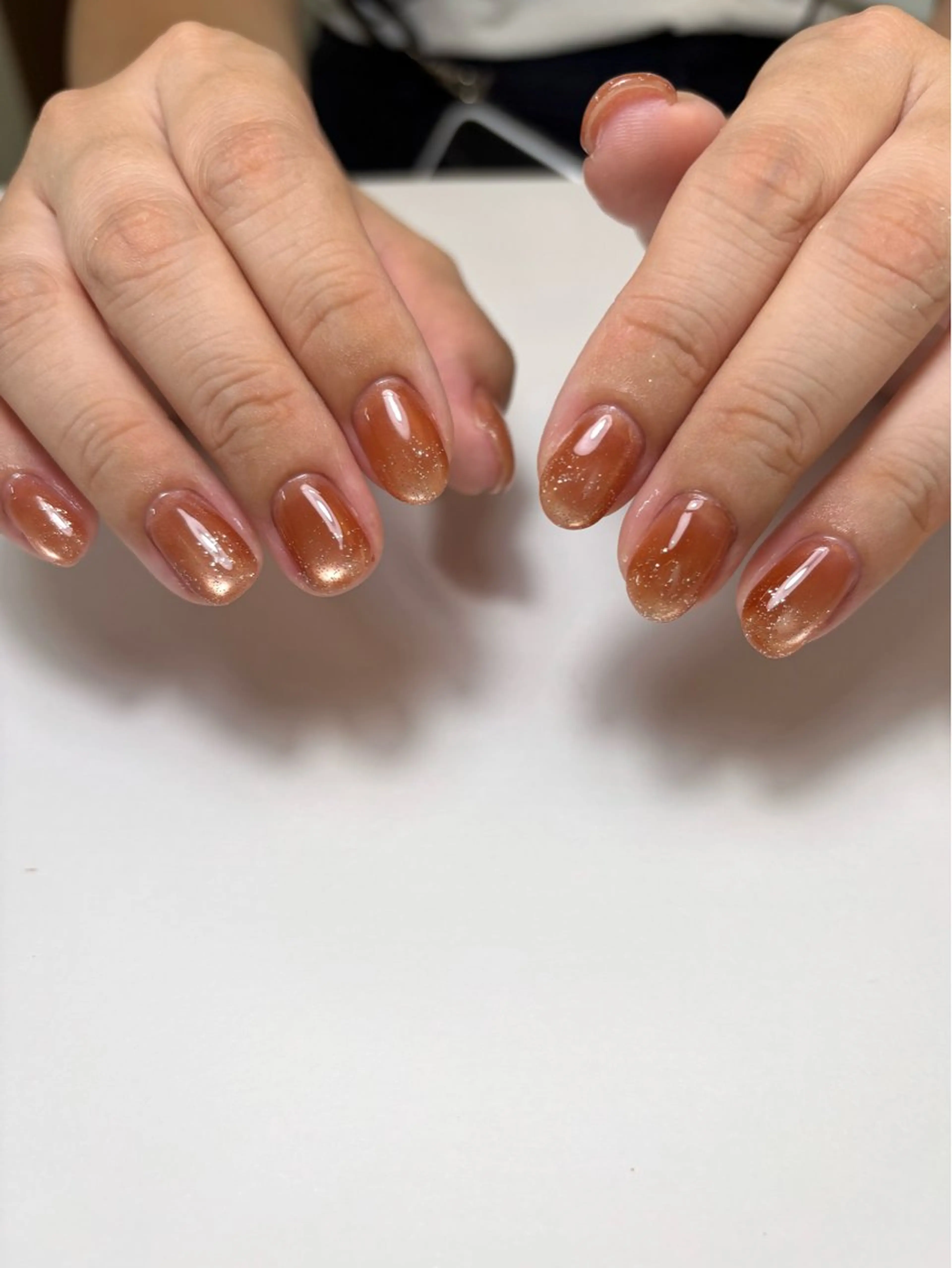 ネイル フラッシュネイル ラメ(グリッター) マグネットネイル オレンジ is.nail 🌷sonokoのネイルデザイン