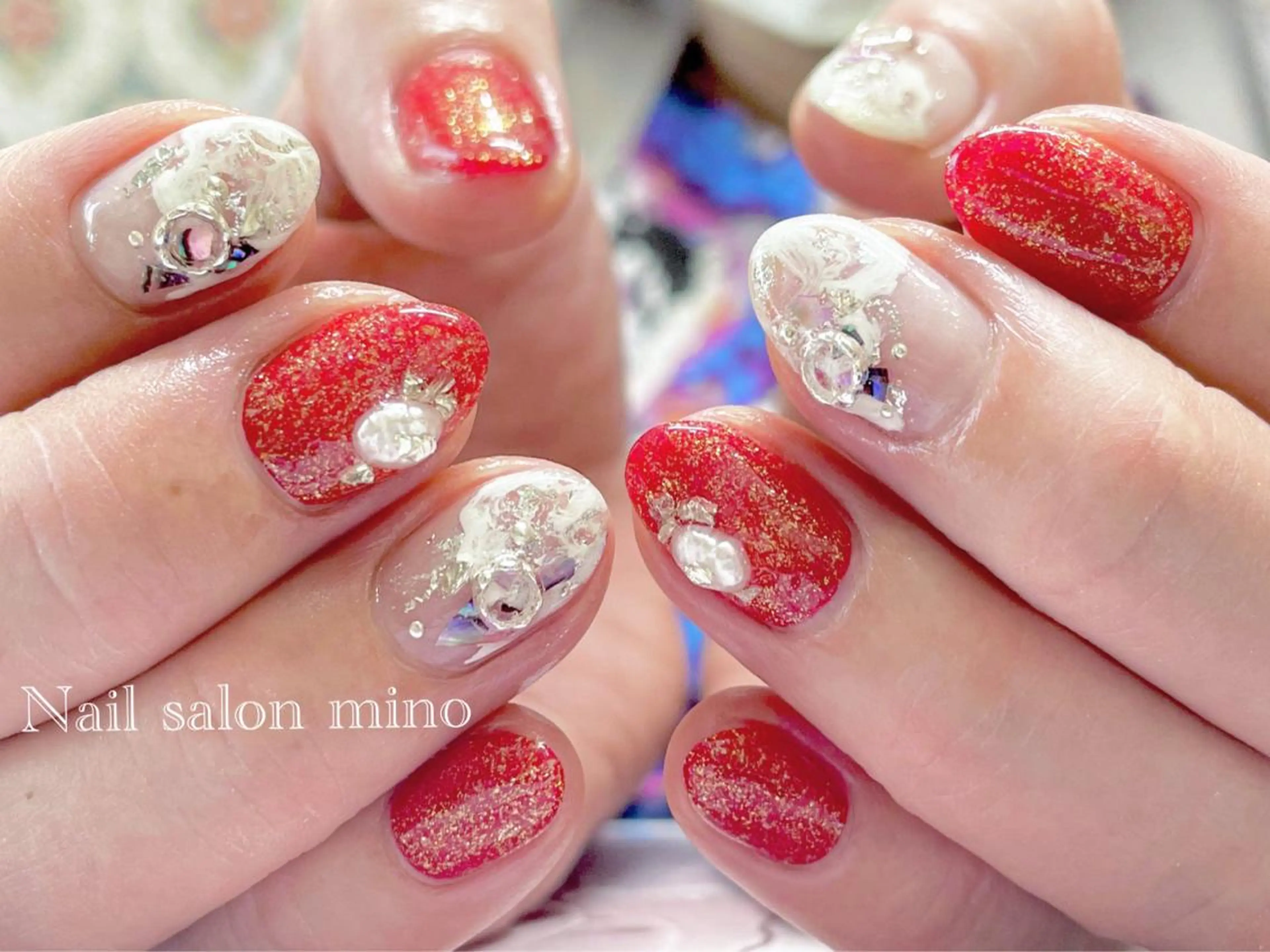 ネイル アートネイル マグネットネイル ミラーネイル シンプルネイル 三野　nail salon minoのネイルデザイン