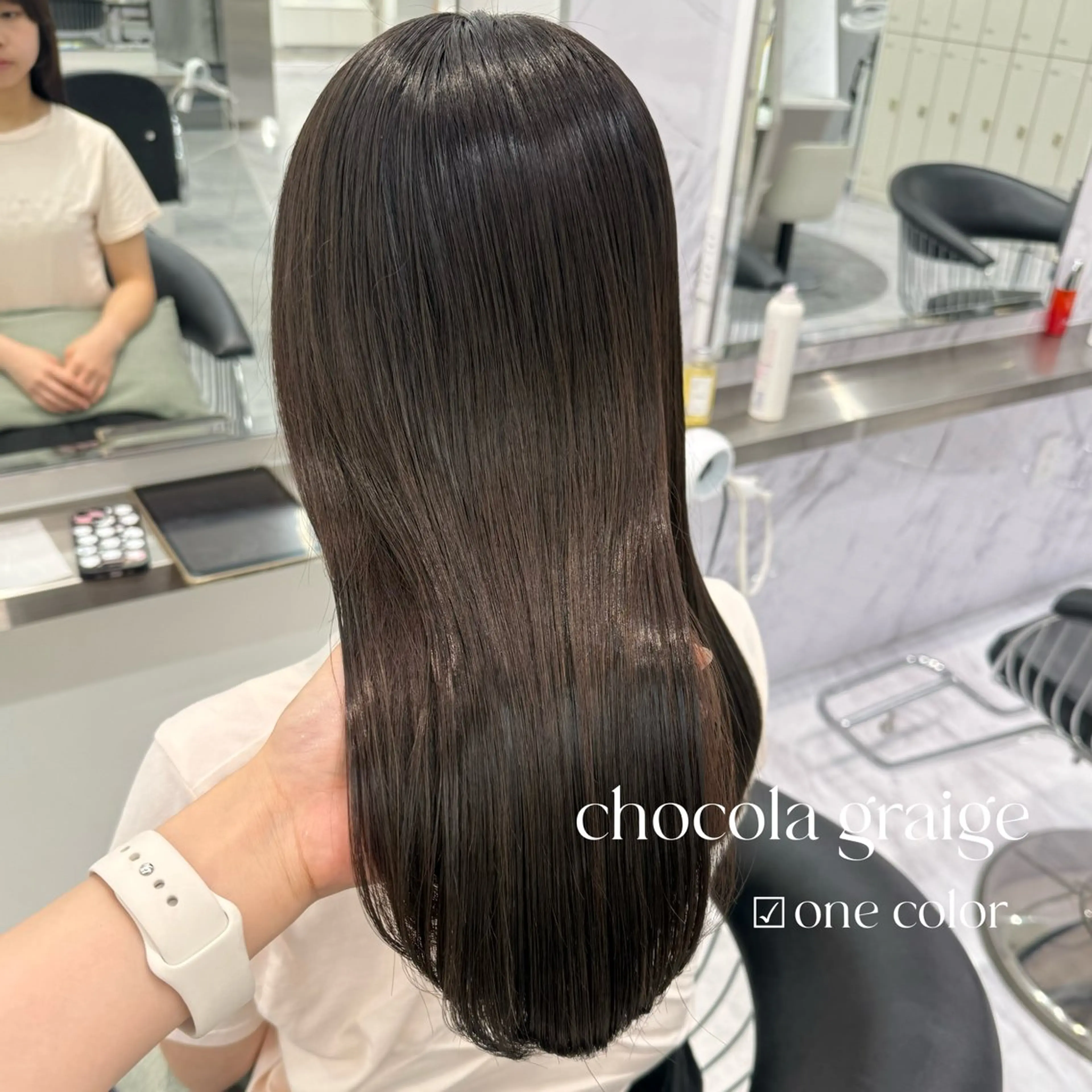 ロング カラー カット ヘアカラー ParveMix￤ 大賀さつき🍨🤍のヘアスタイル