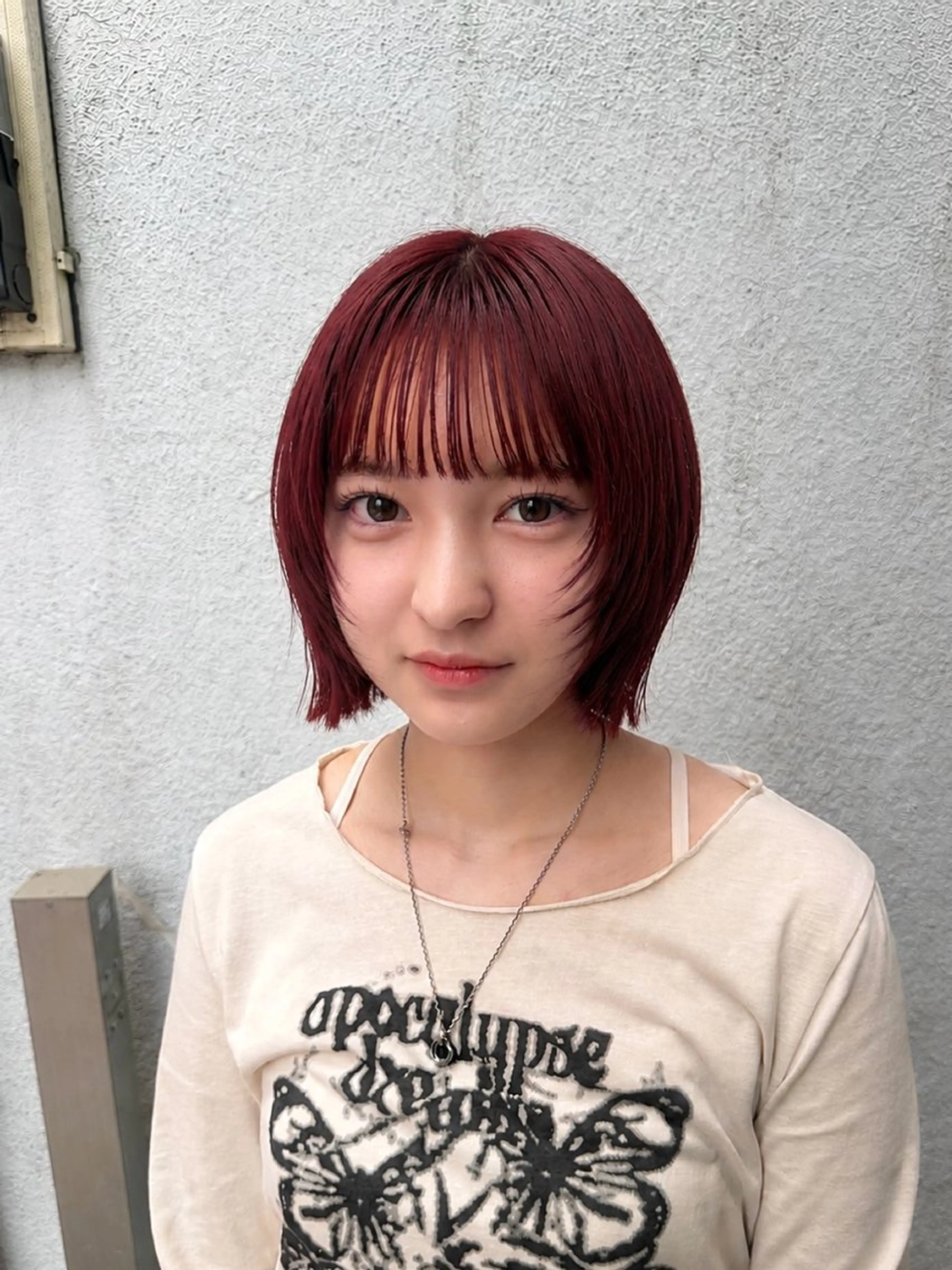 ショート カラー 【暖色カラー+縮毛 特化】💟まなみのヘアスタイル