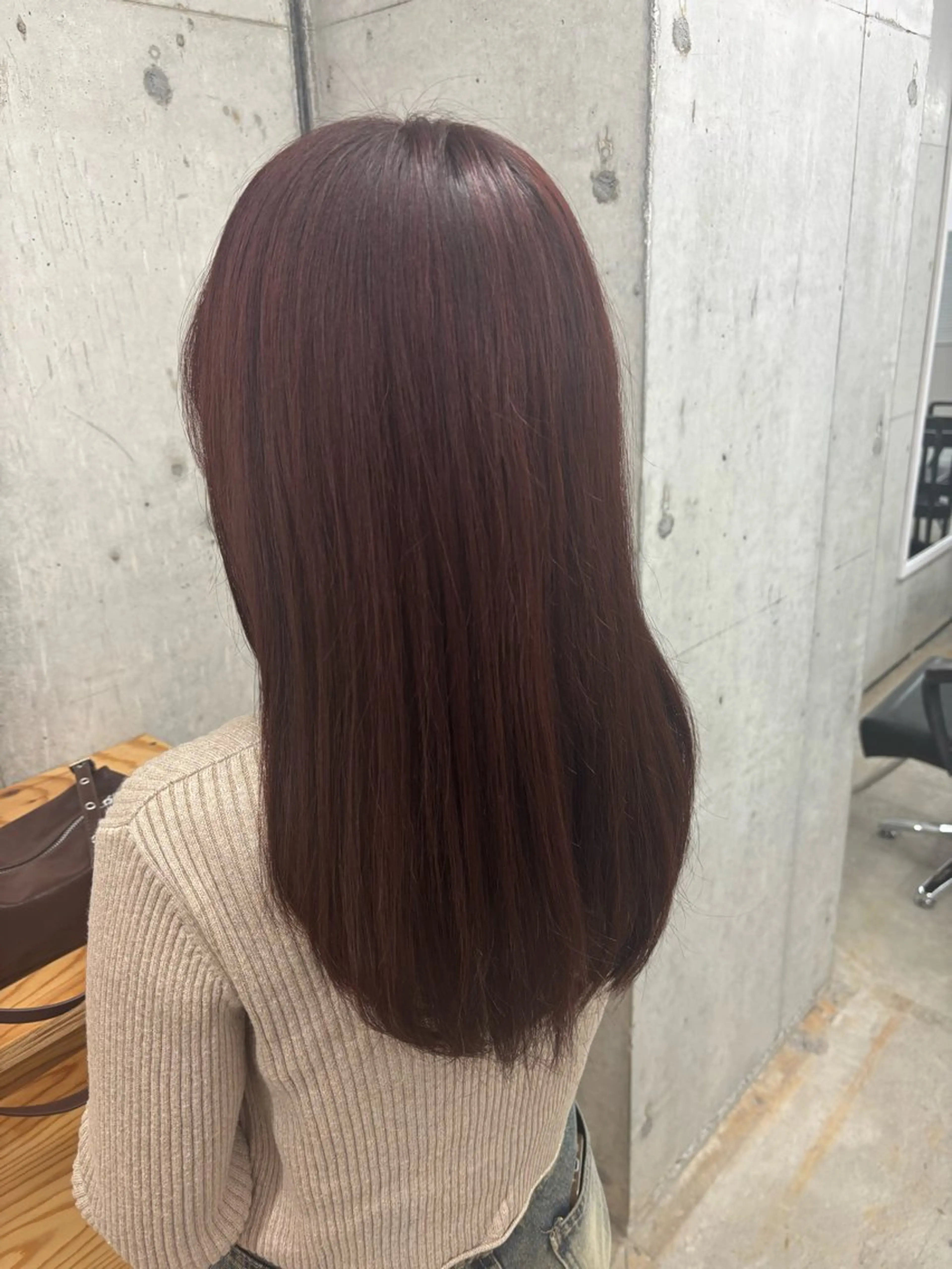 ロング カラー カシス 透明感カラー レッドカラー カット ヘアカラー ✨透明感艶カラー ✨💍Yuri💍のヘアスタイル