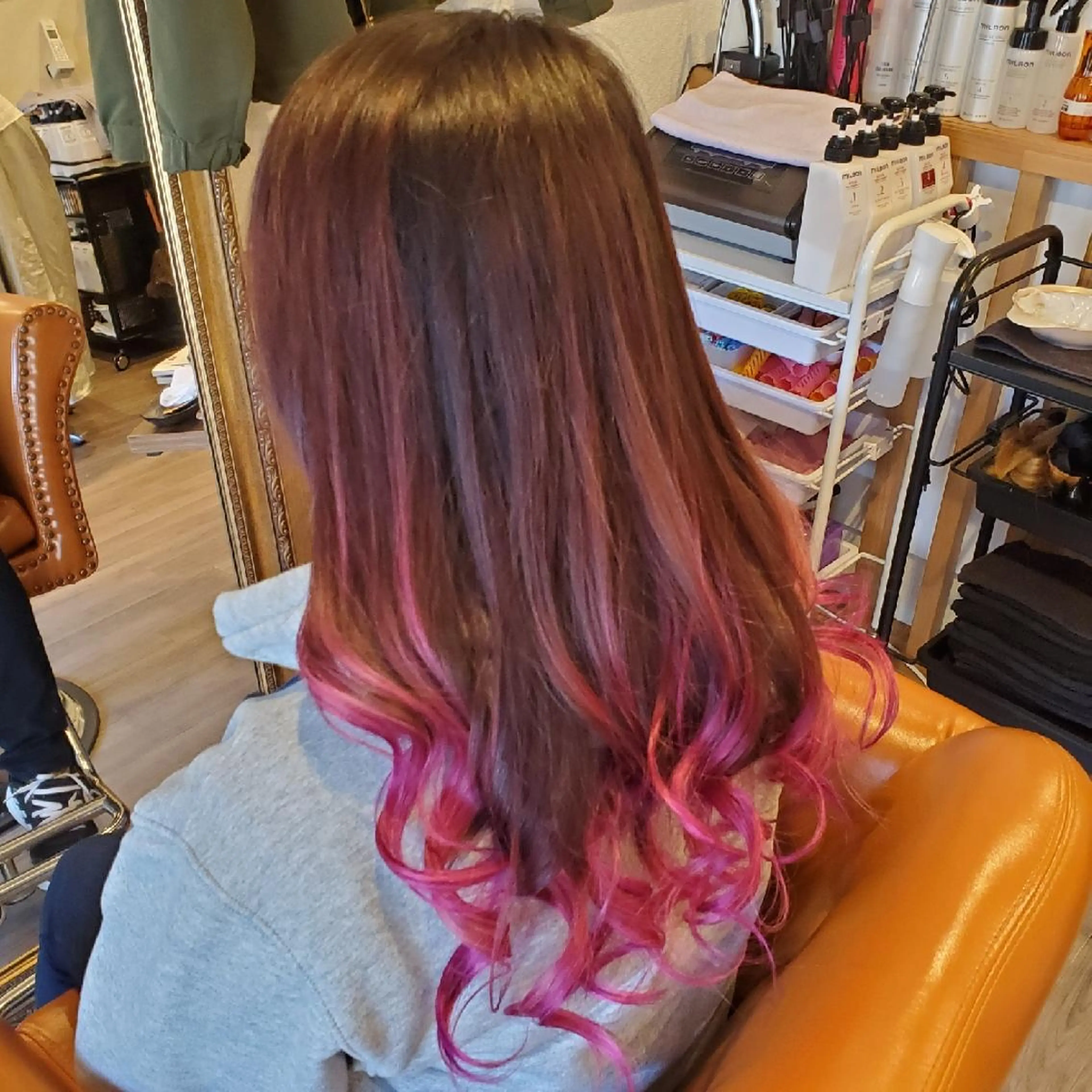 ロング カラー ブリーチ 外国人風カラー トリートメント ヘアカラー spa hair  ark 富井直美のヘアスタイル
