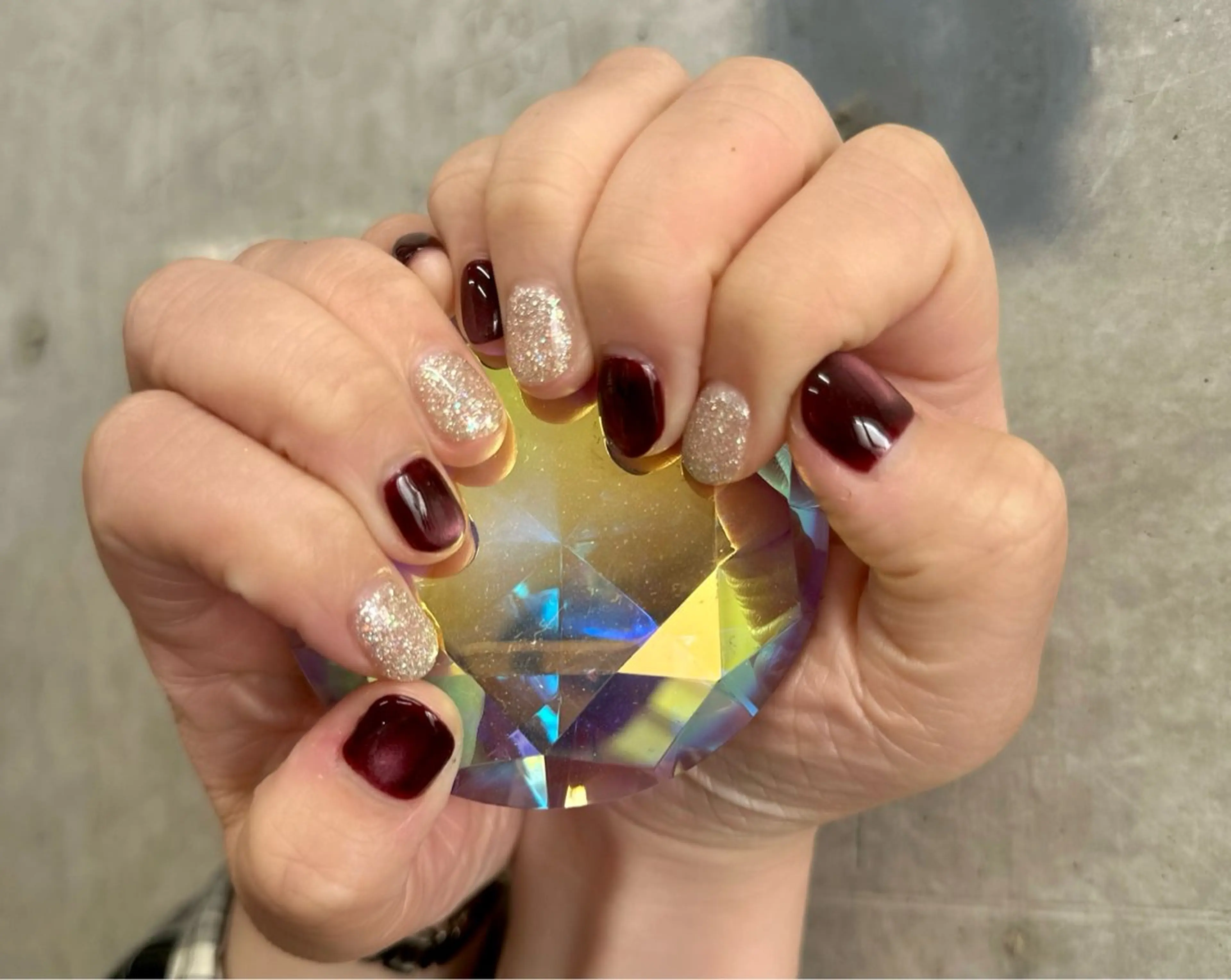 ネイル フラッシュネイル マグネットネイル シルバー Jr.U Reinaのネイルデザイン