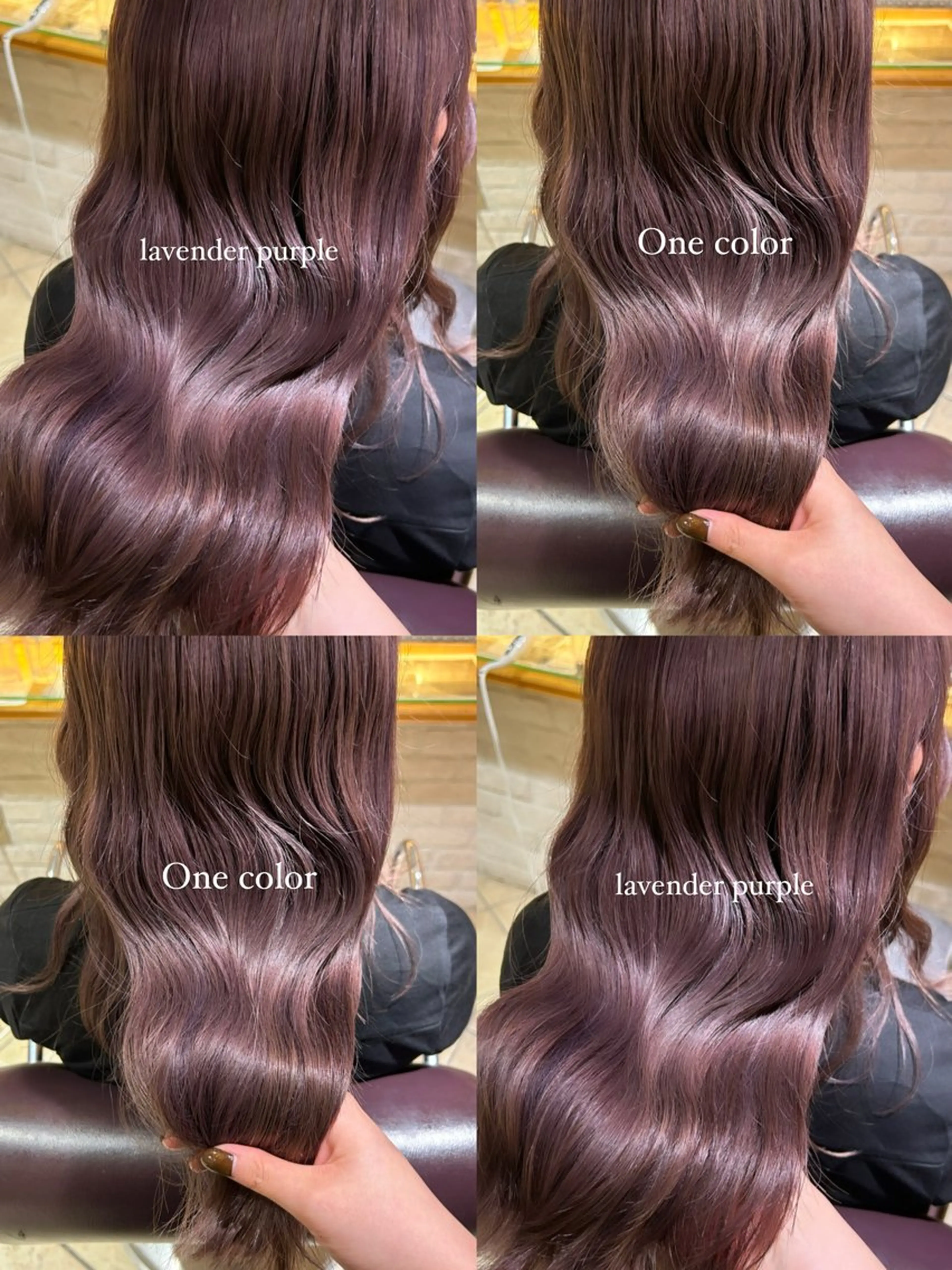 ミディアム カラー パープルカラー ヘアカラー トリートメント momoha 『モテヘア🍓』のヘアスタイル