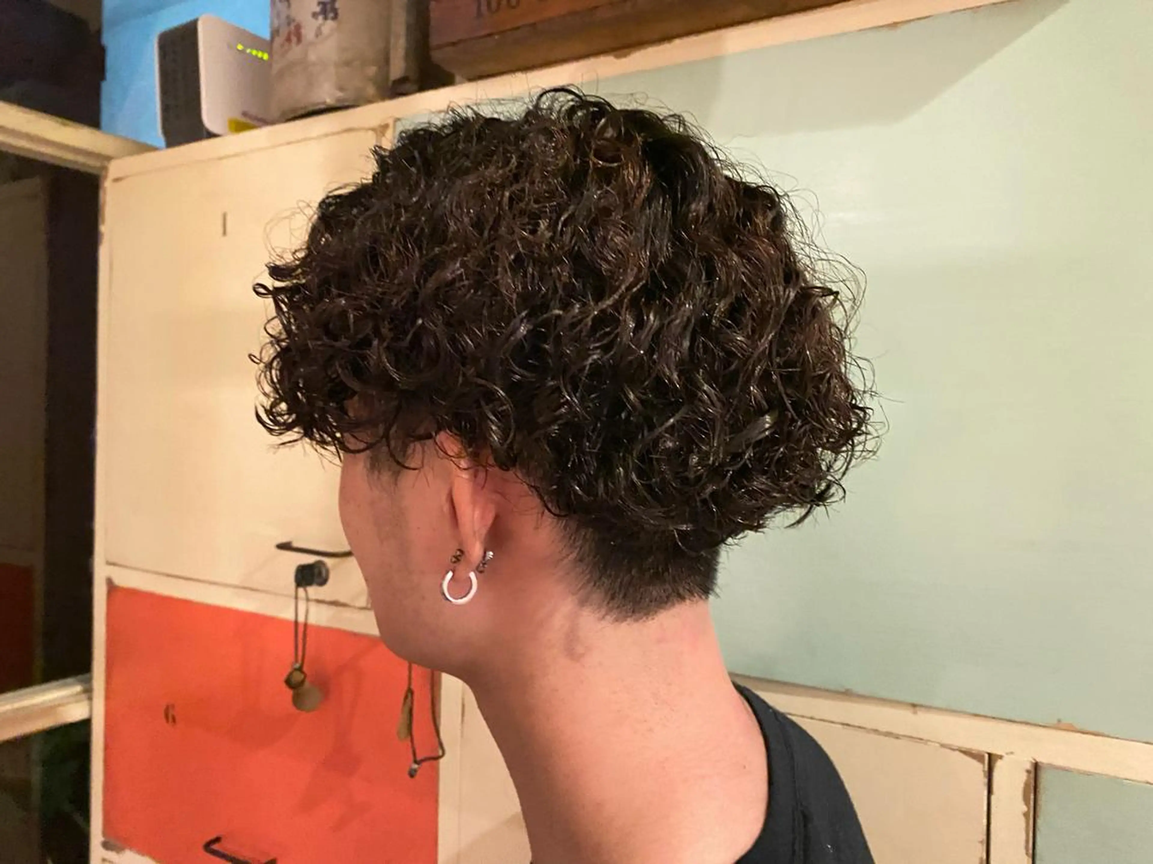 ショート パーマ メンズ メンズパーマ ツイストスパイラルパーマ スパイラルパーマ メンズパーマ ニュアンスパーマ田上のヘアスタイル