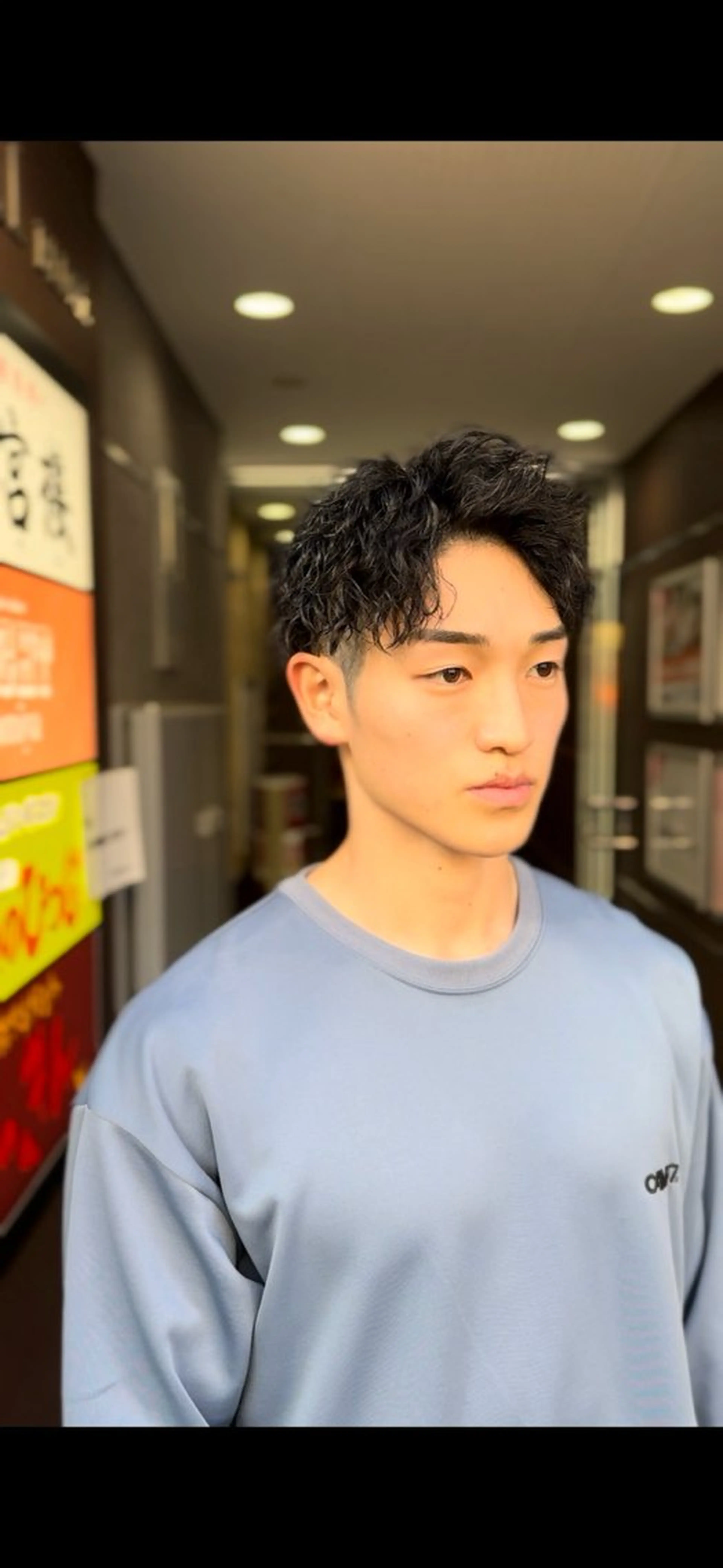 メンズ アップバング メンズパーマ カット パーマ メンズ特化 TAKUYAのヘアスタイル