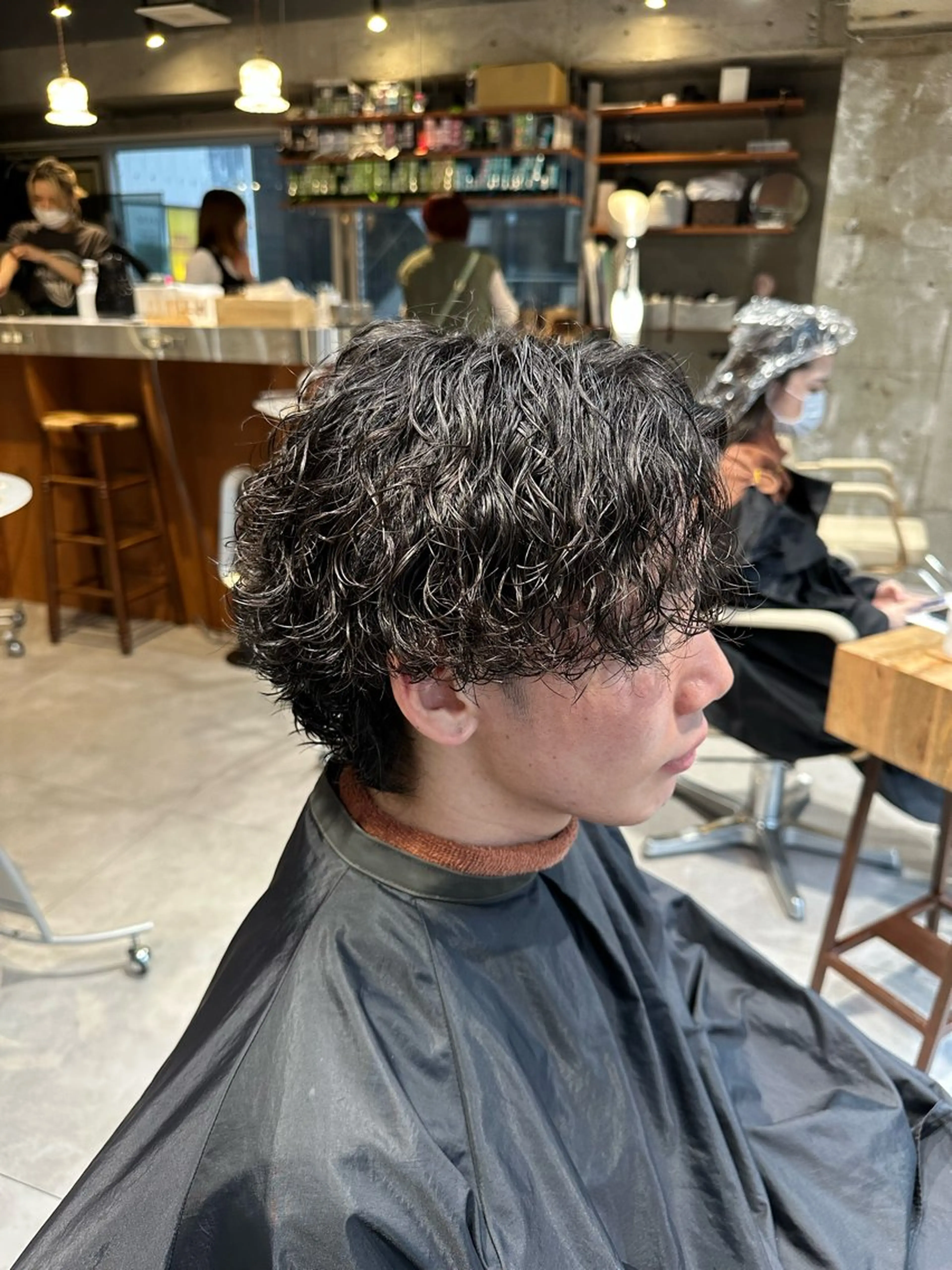 ミディアム ミディアムパーマ 似合わせスタイル 山本風太のヘアスタイル