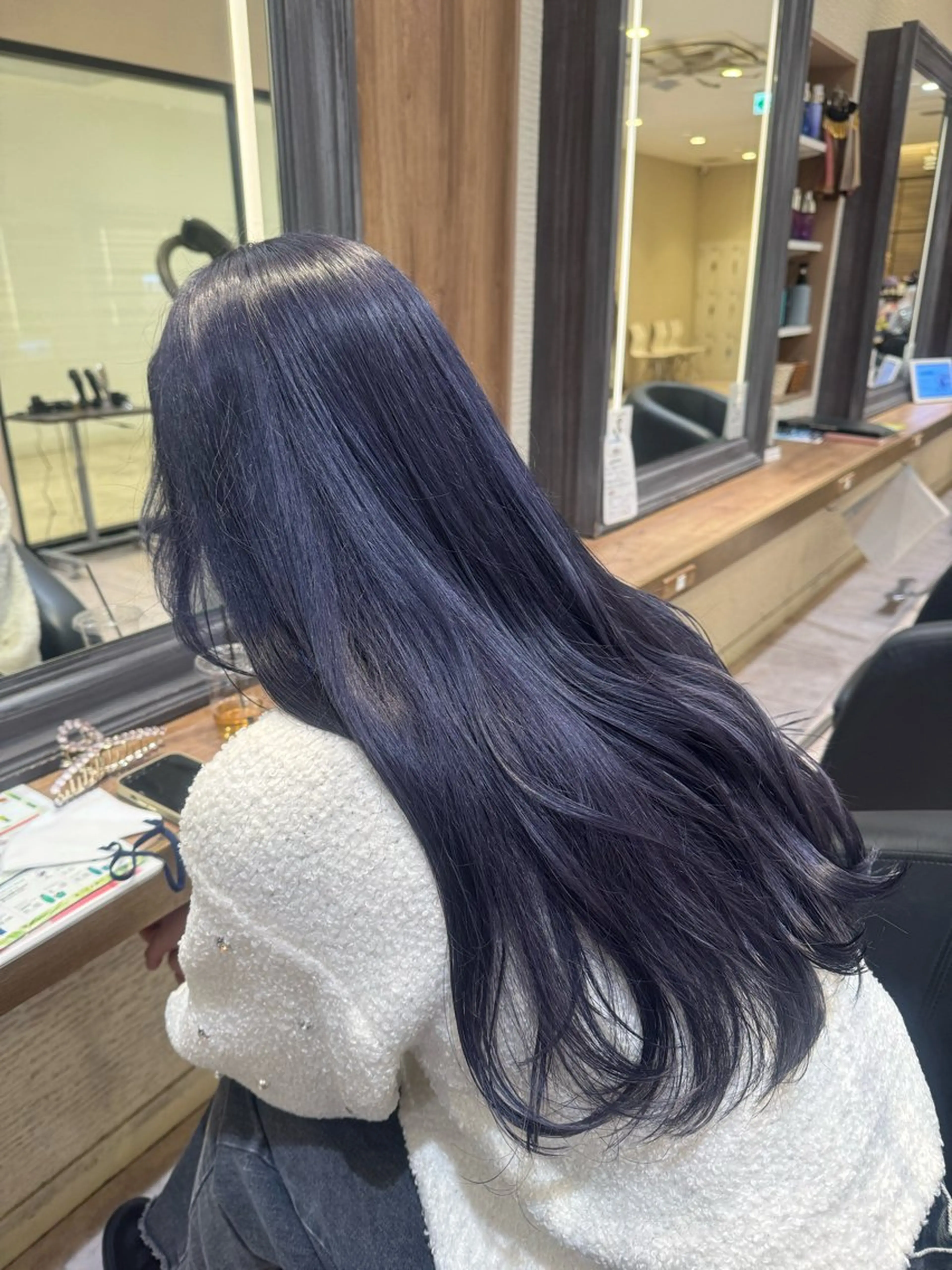 ロング カラー ヘアカラー トリートメント さら艶レイヤーカット 🩶Suzuneのヘアスタイル