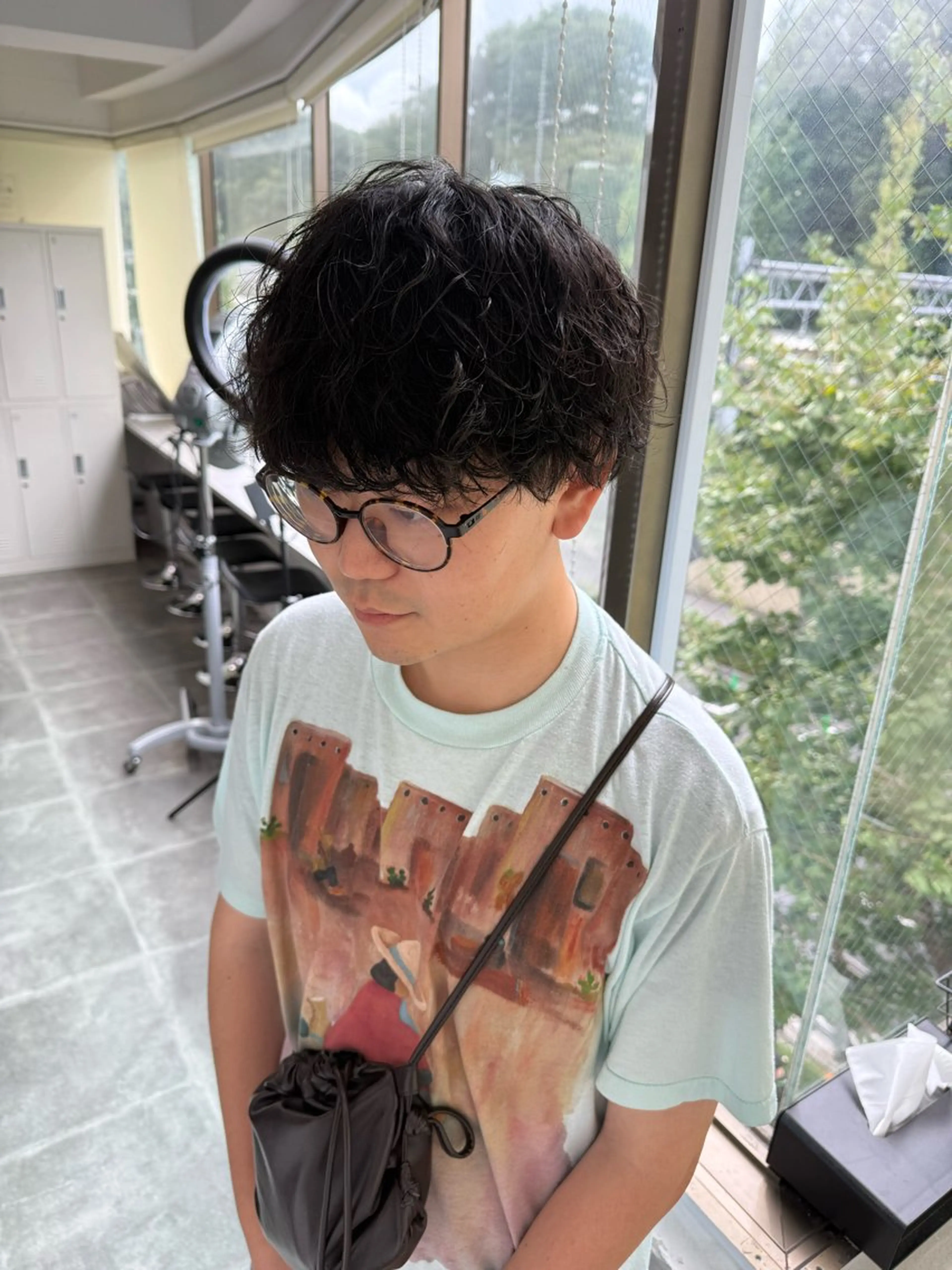 パーマ メンズ 優菜🎀メンズパーマ /ハイトーンカラーのヘアスタイル