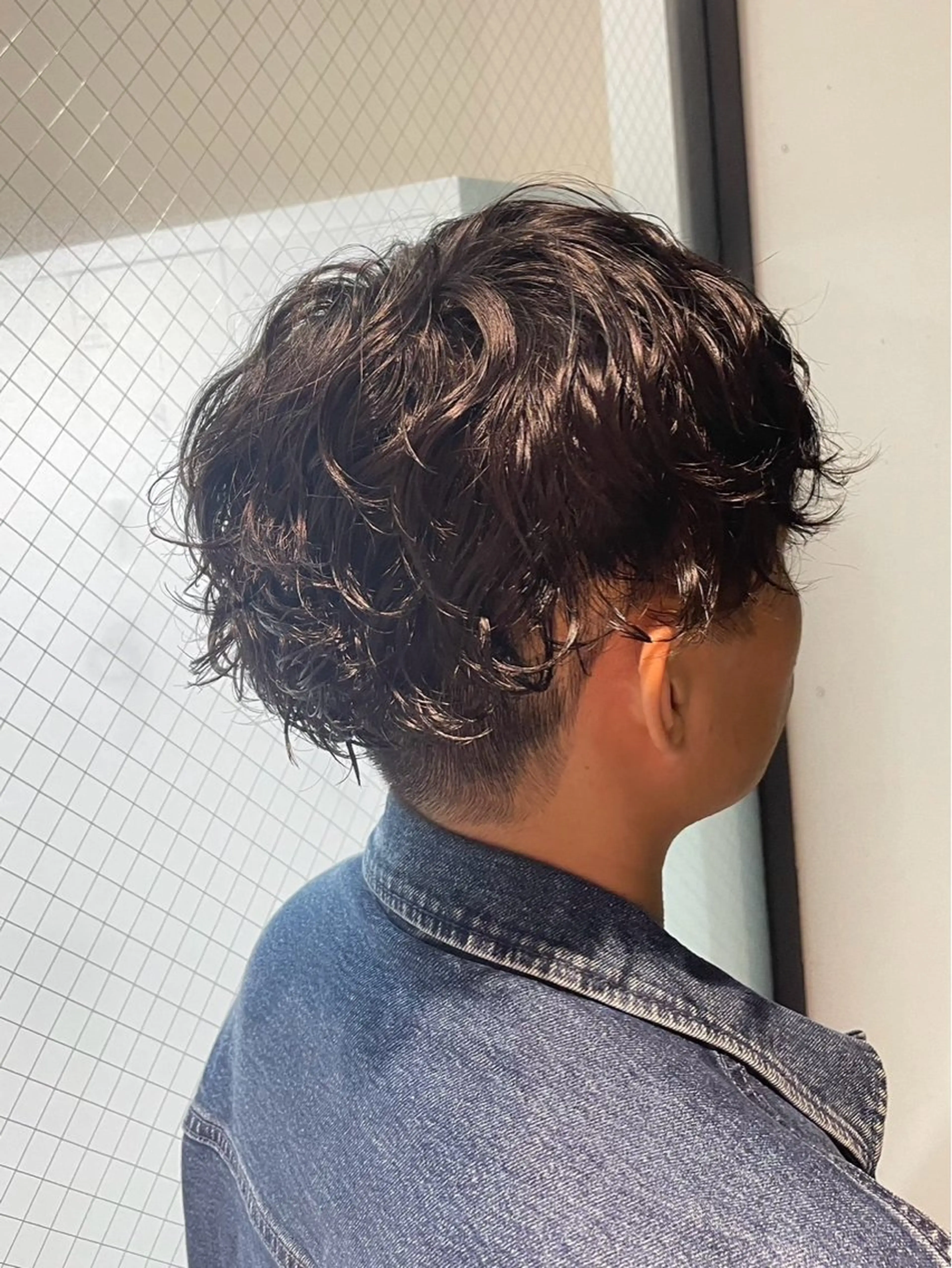 パーマ メンズ カット パーマ ハイトーン/推しカラ ー⛓💜ゆららのヘアスタイル