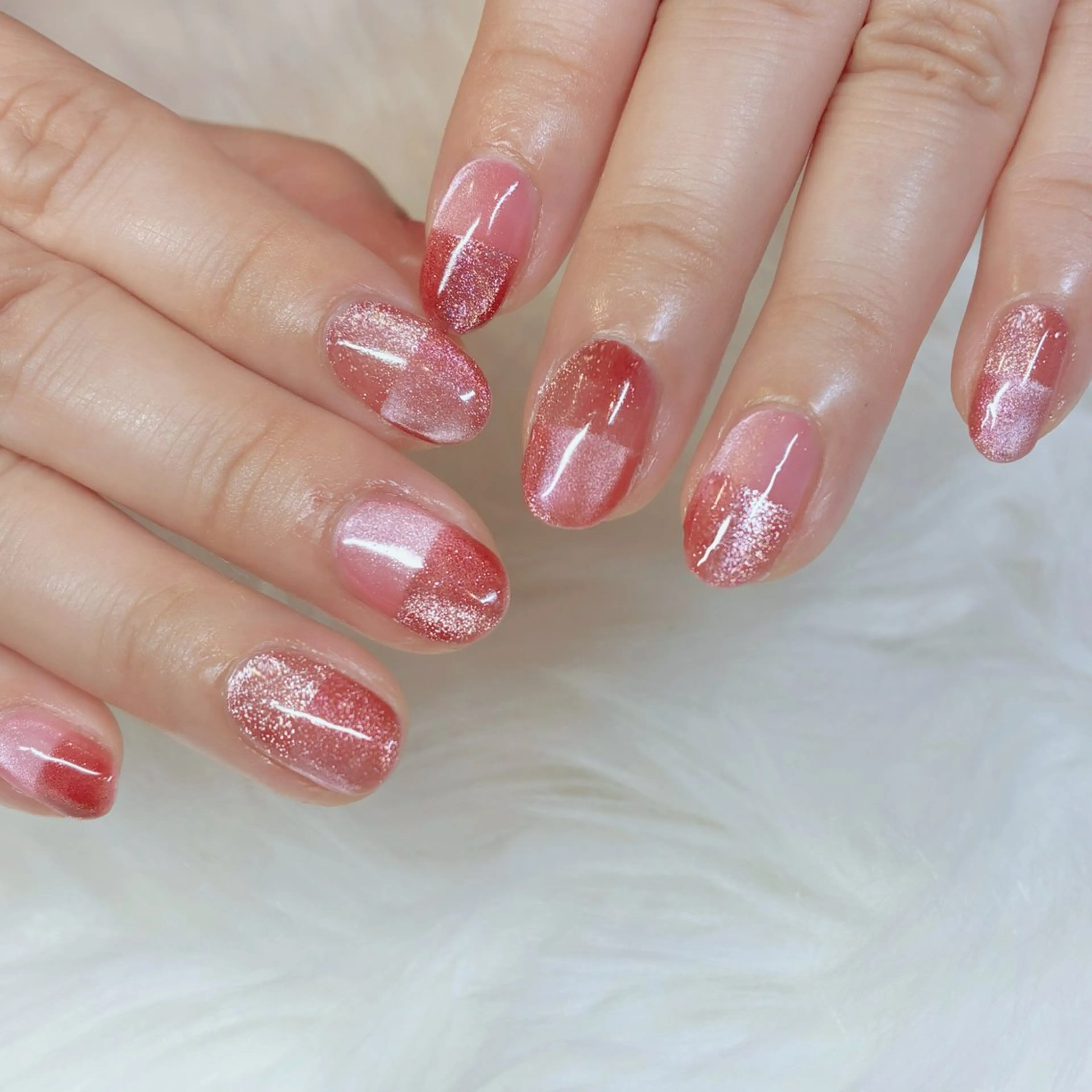 ネイル フレンチネイル マグネットネイル マグネットフレンチ オンブレフレンチ ハンドネイル kanako nail🌷のネイルデザイン