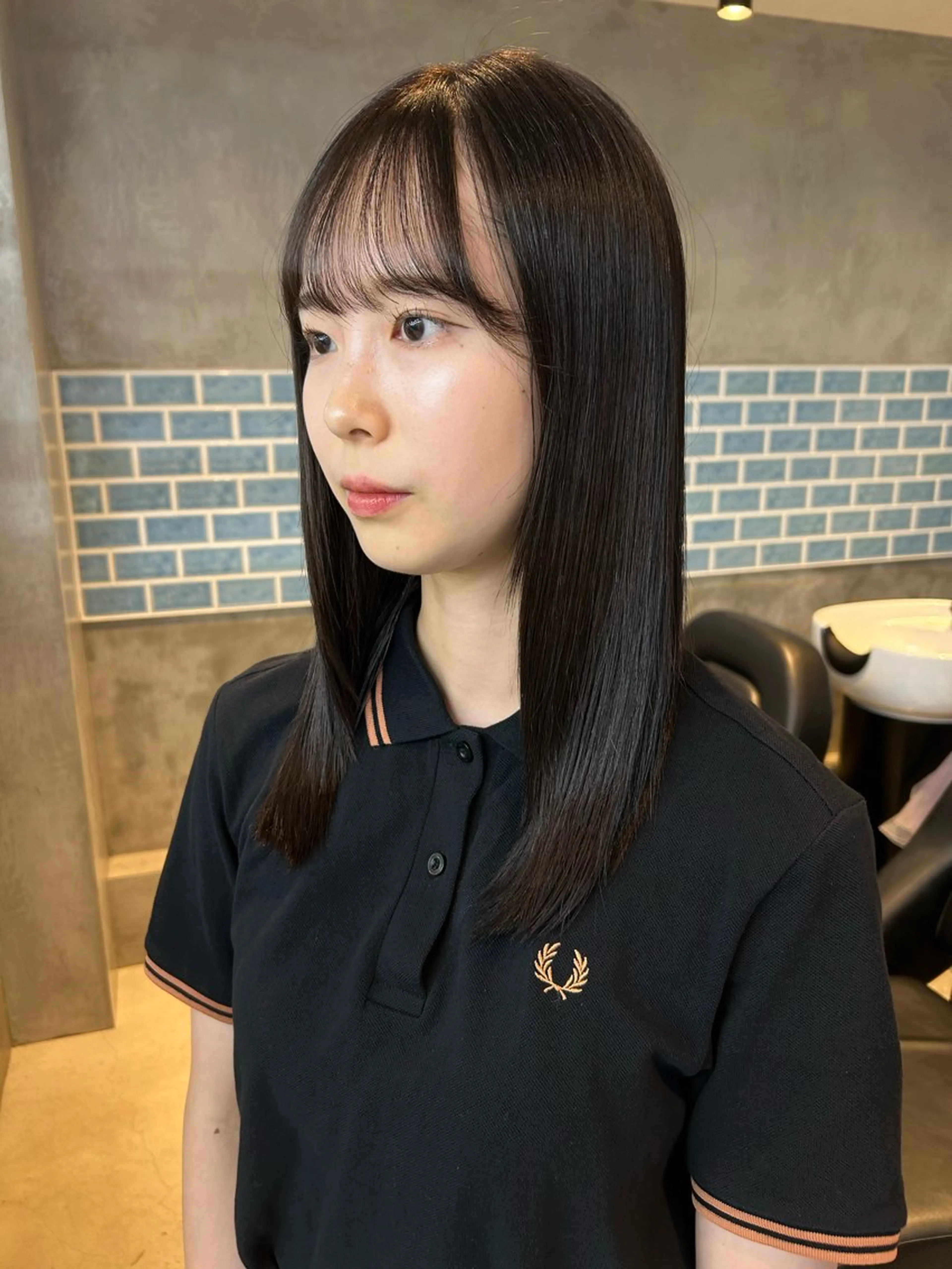 ミディアム カラー パーマ 艶感カラー💫 りょお🫧のヘアスタイル