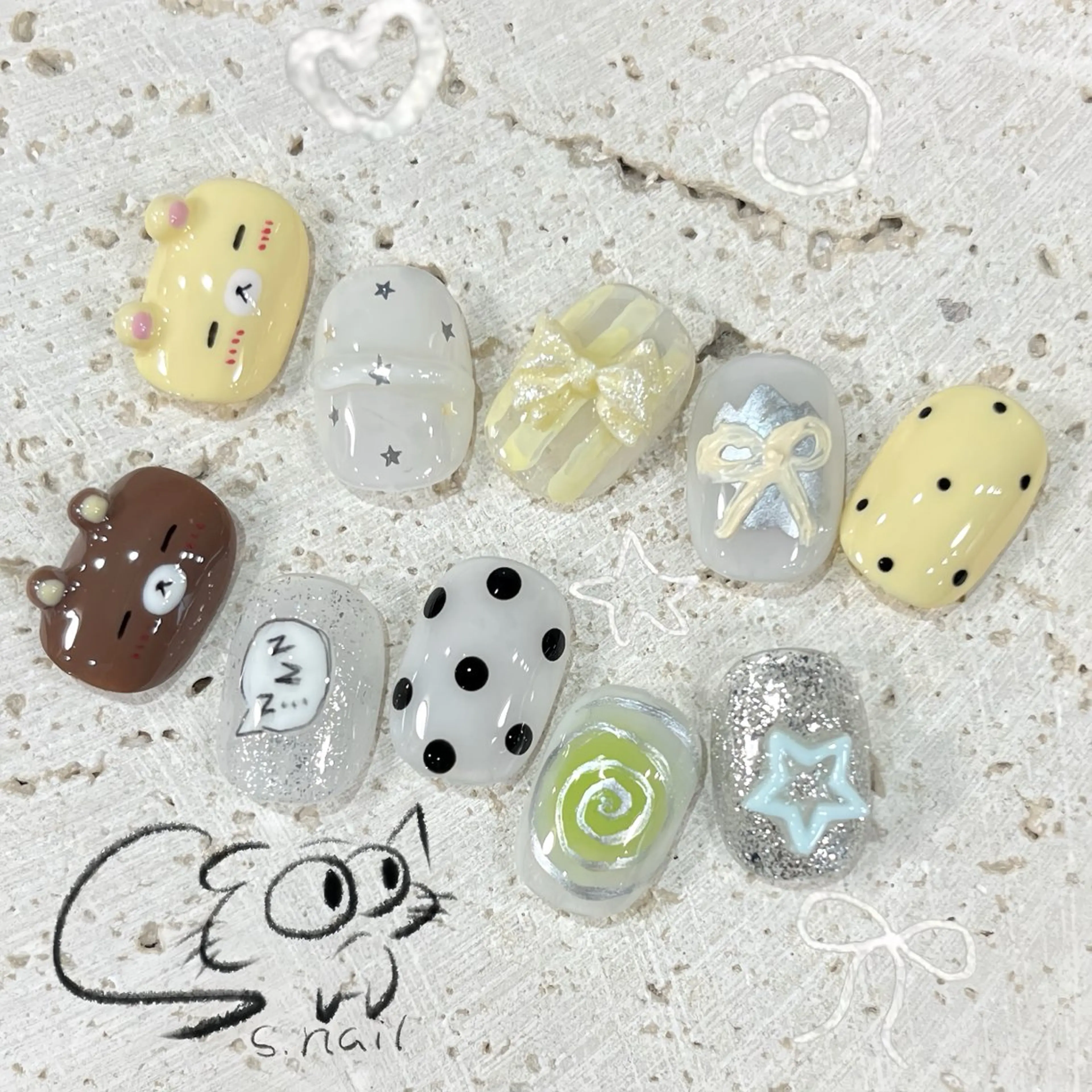 ネイル チークネイル フレンチネイル グラデーション マグネットネイル ワンカラーネイル S.nail _のネイルデザイン