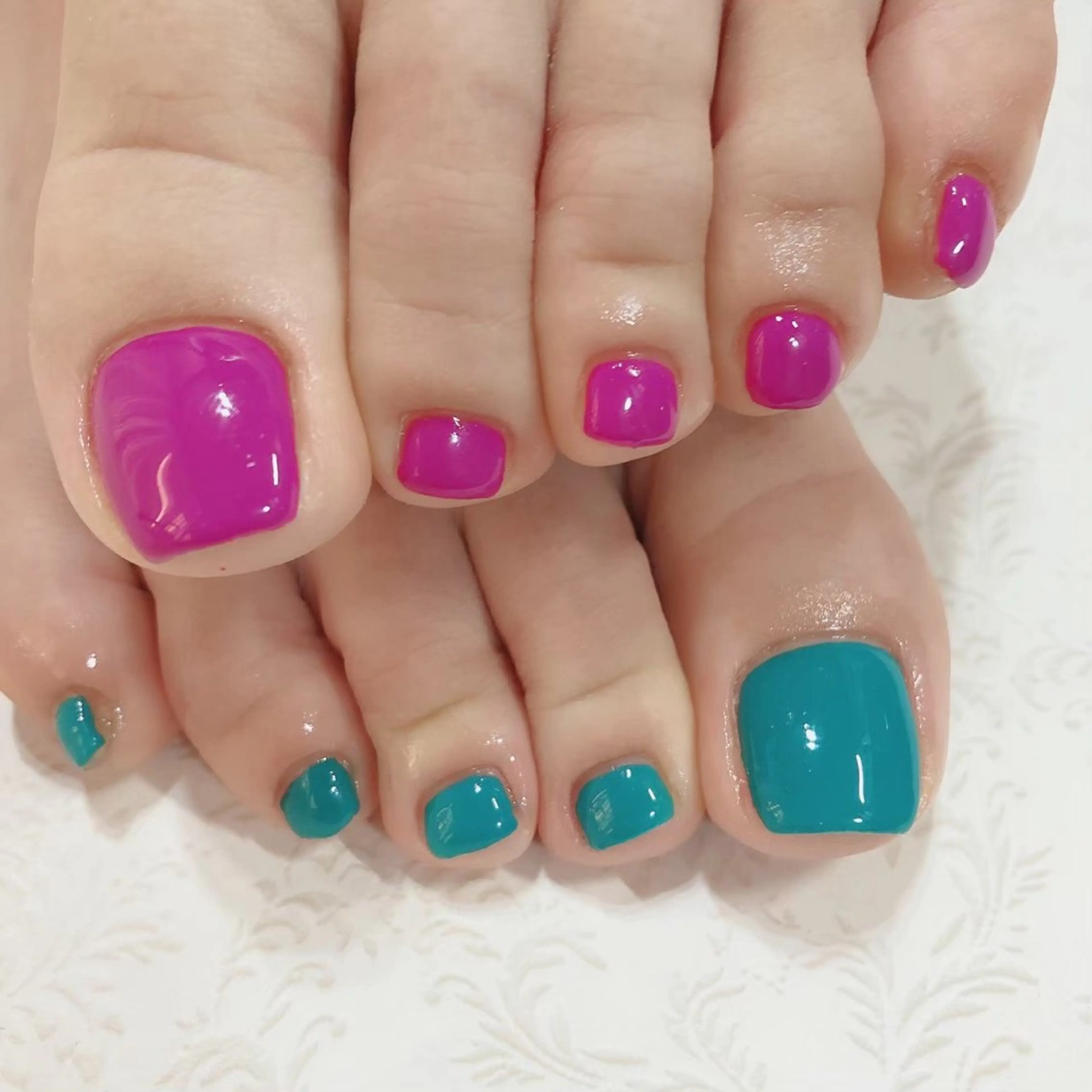 【フット】ワンカラー/ラメグラ(オフなし)の写真