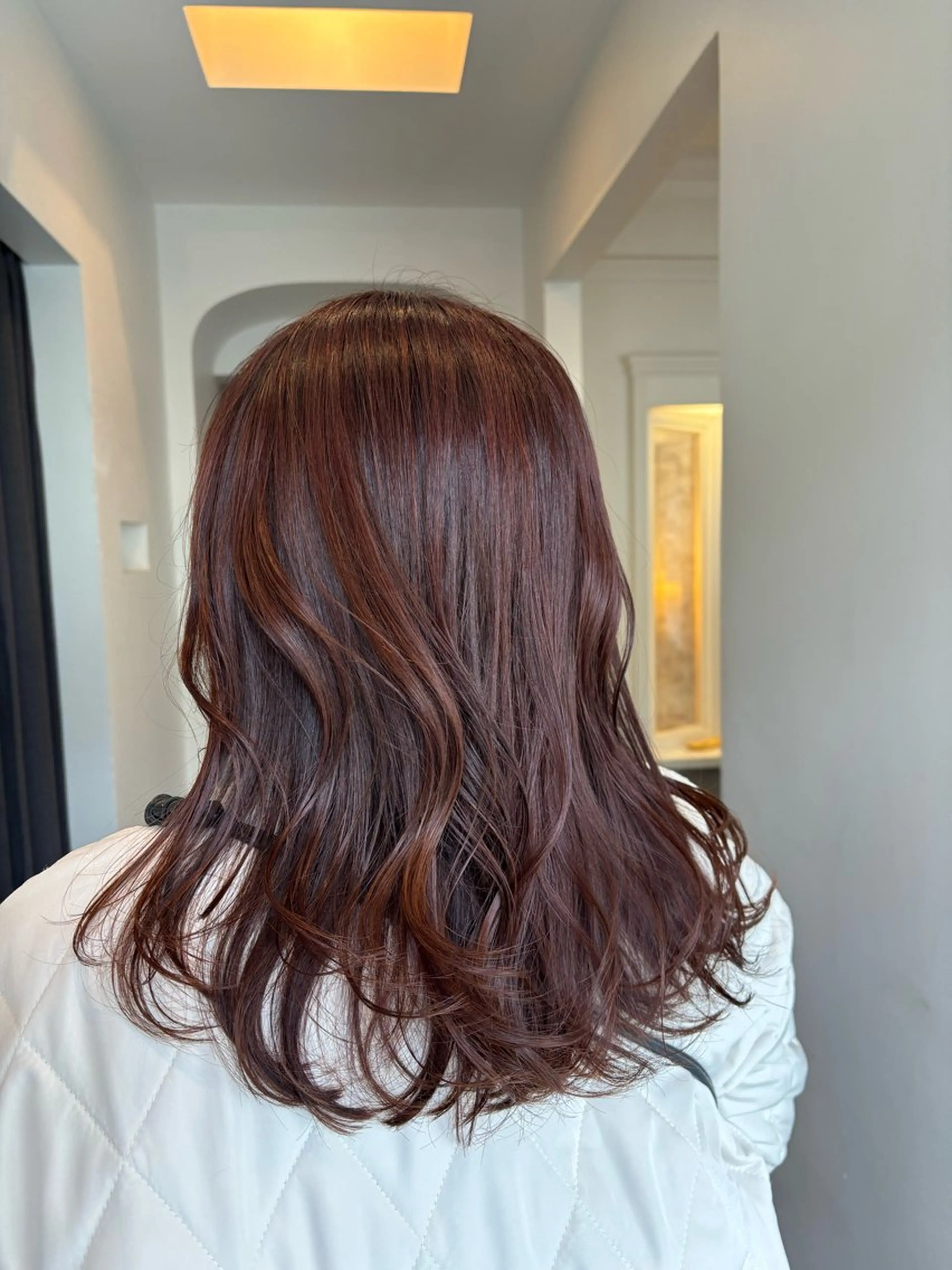 ミディアム カット ヘアカラー トリートメント 透明感カラー🎀 tasty／makoのヘアスタイル