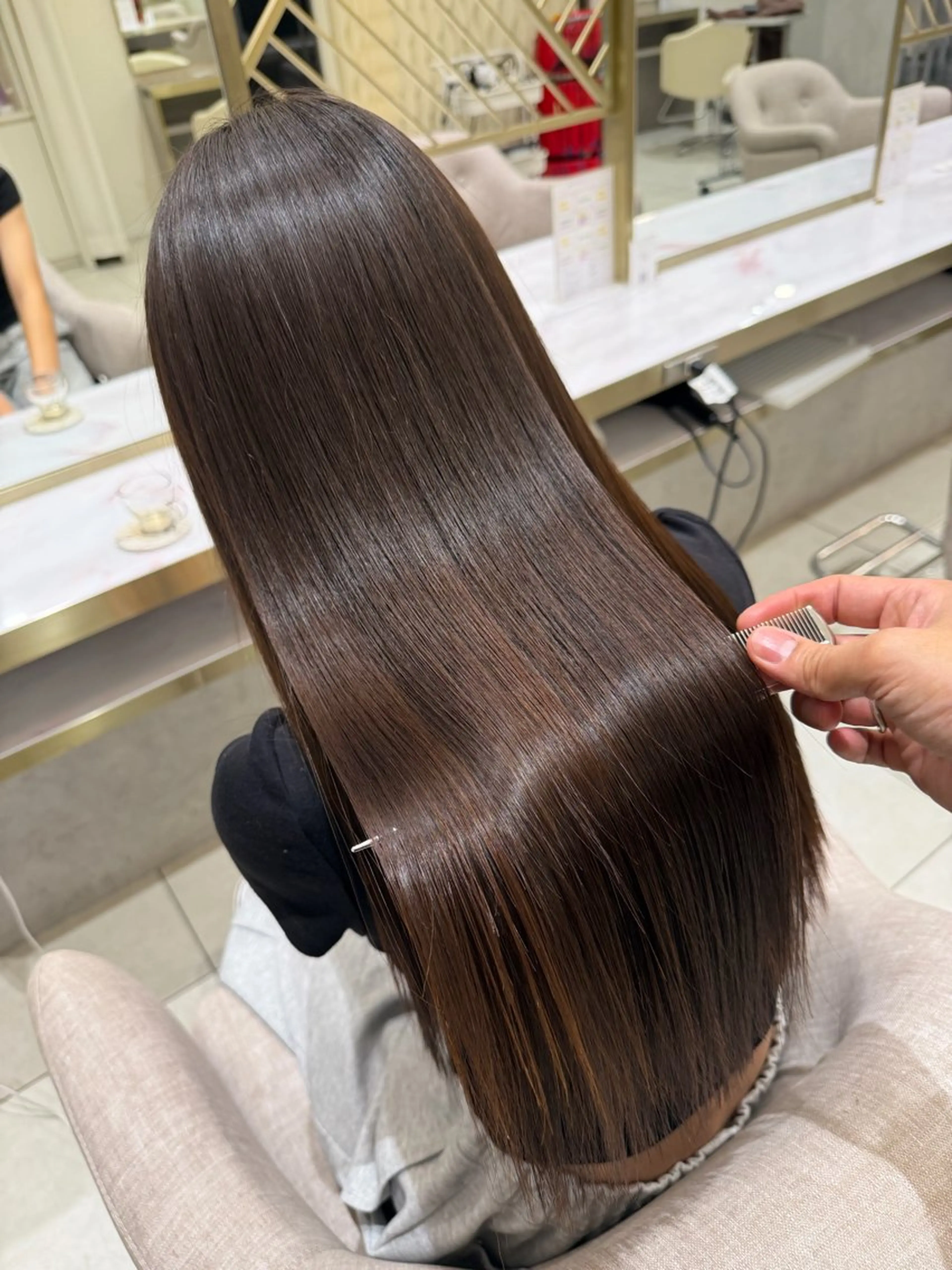 ロング 髪質改善 トリートメント トリートメント 渡辺　亮/ 白髪ぼかし/髪質改善のヘアスタイル