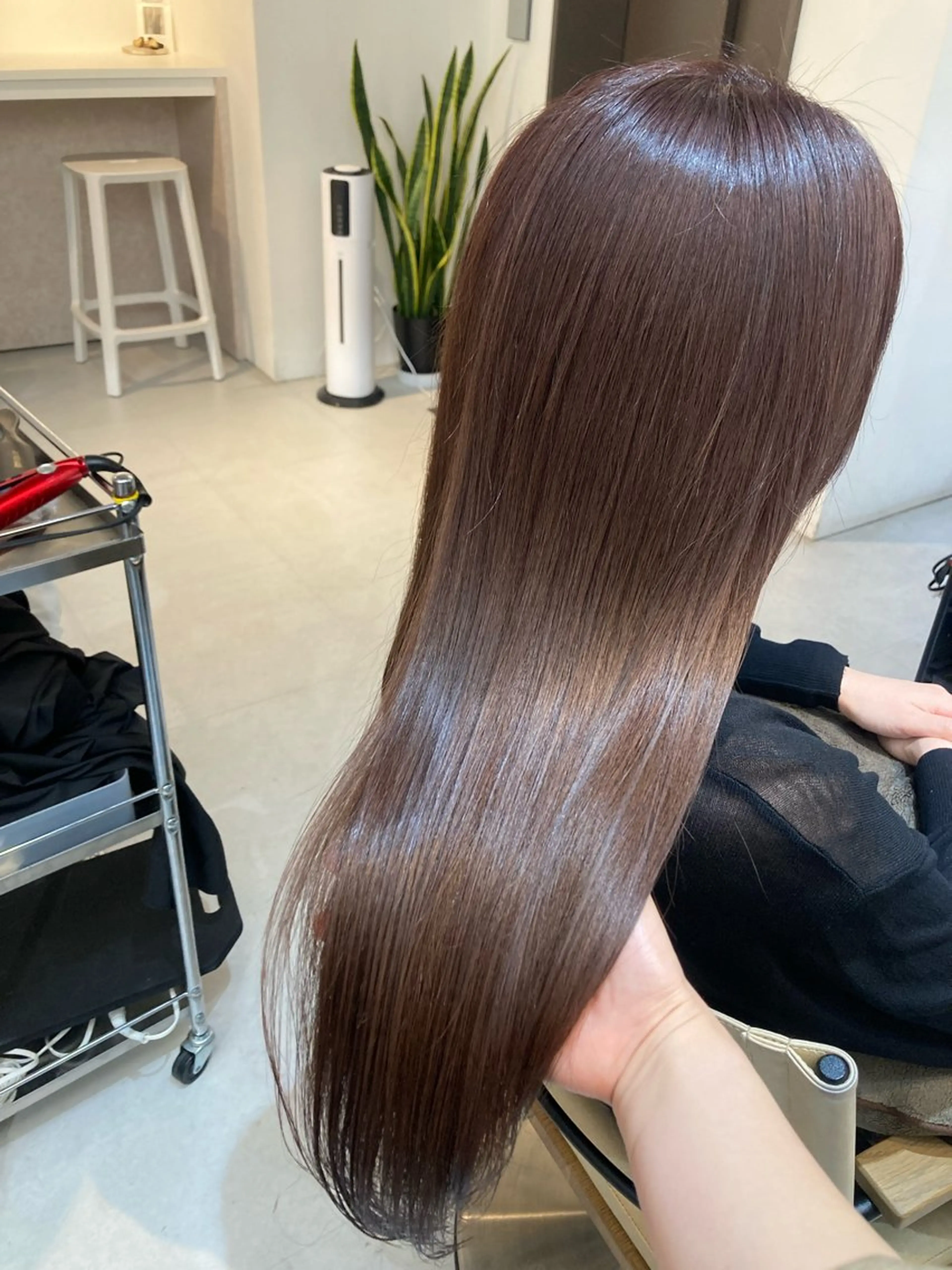 ロング カット ヘアカラー トリートメント ✨色持ちの良い艶 カラー✨蟹江真世のヘアスタイル