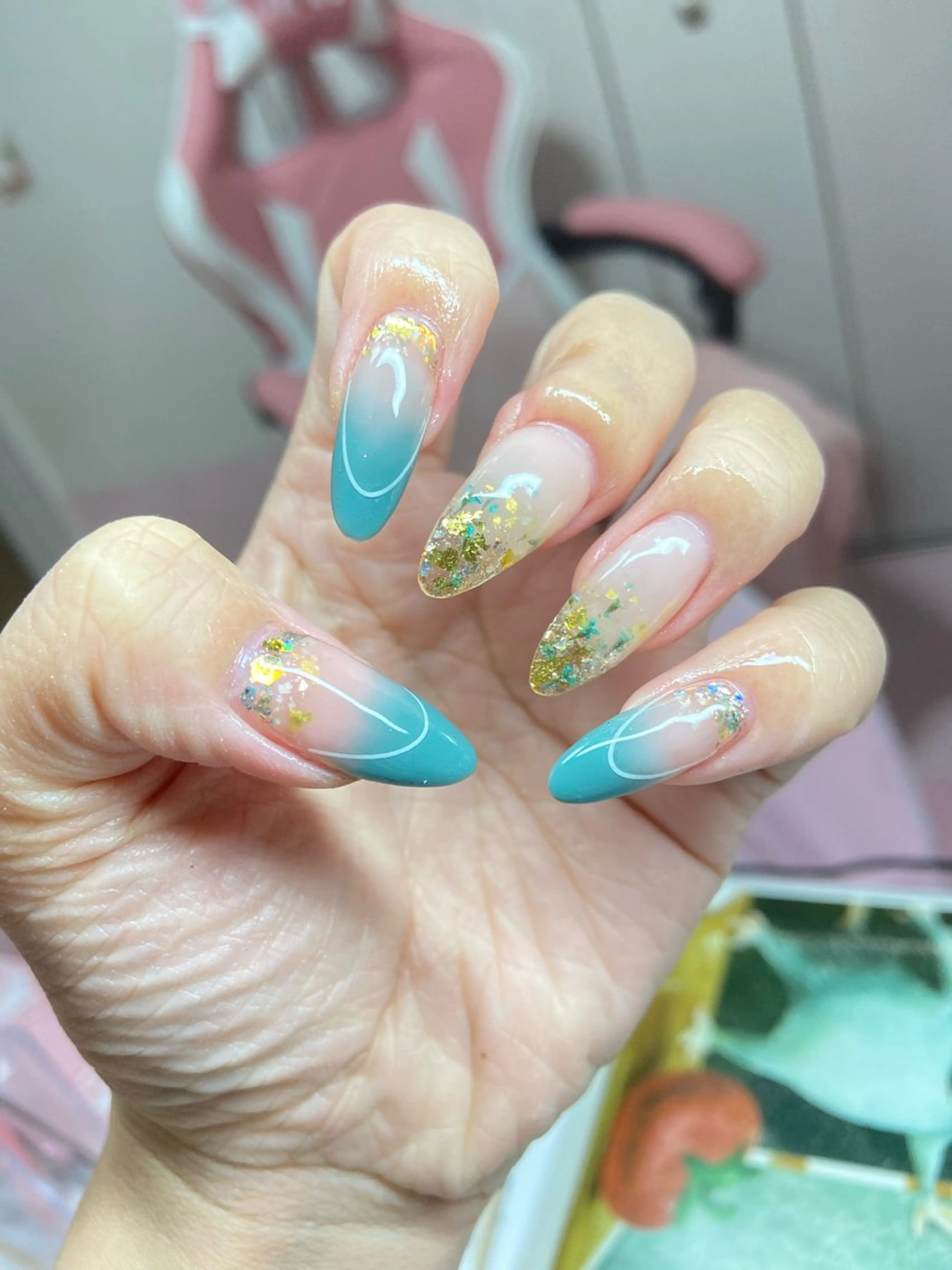 ネイル グラデーション HandSnail 座間自宅ネイルサロンのネイルデザイン