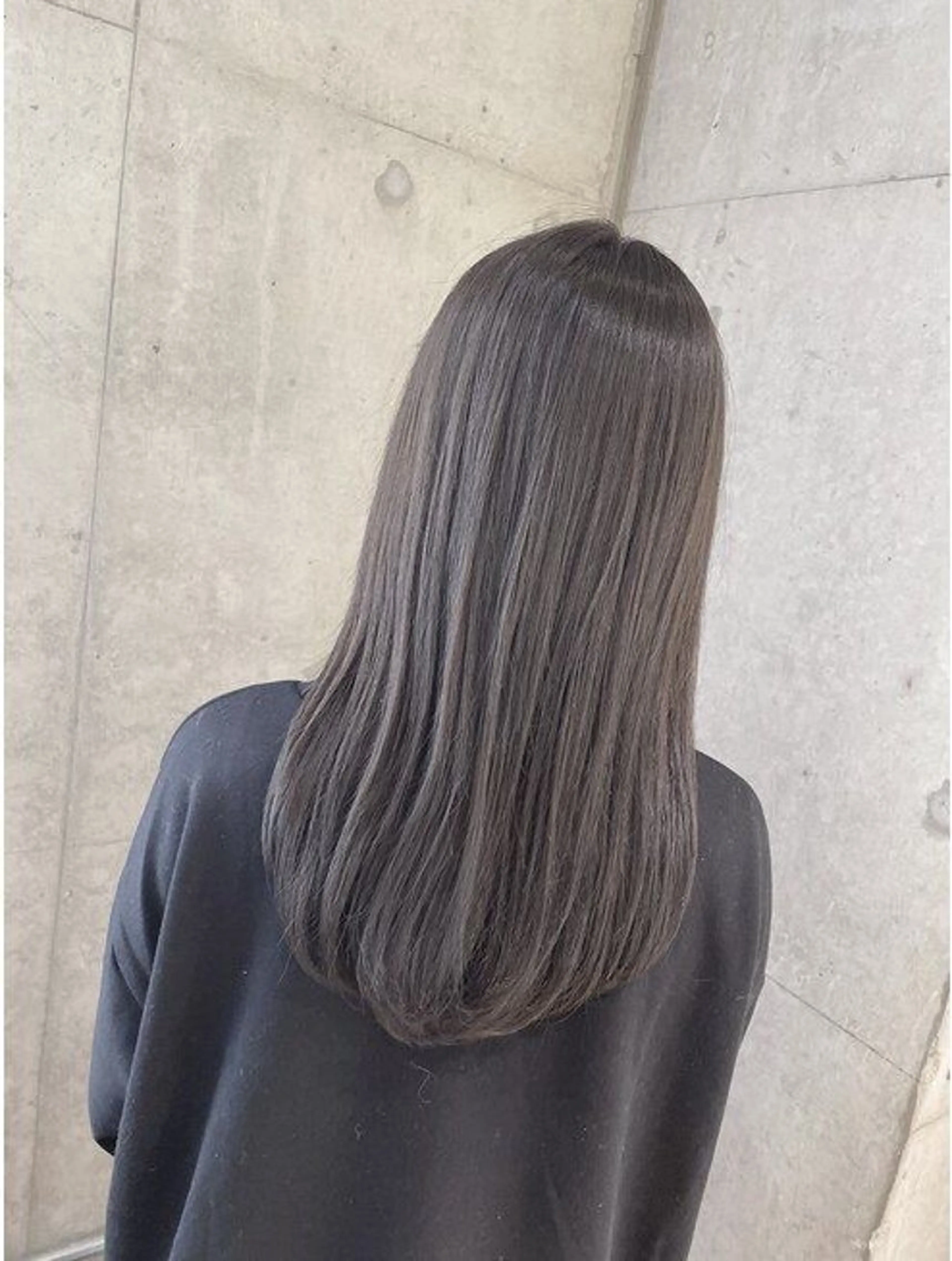ロング カラー グレージュ ヘアカラー トリートメント レイヤー/グレージュ 髪質改善/コウスケのヘアスタイル
