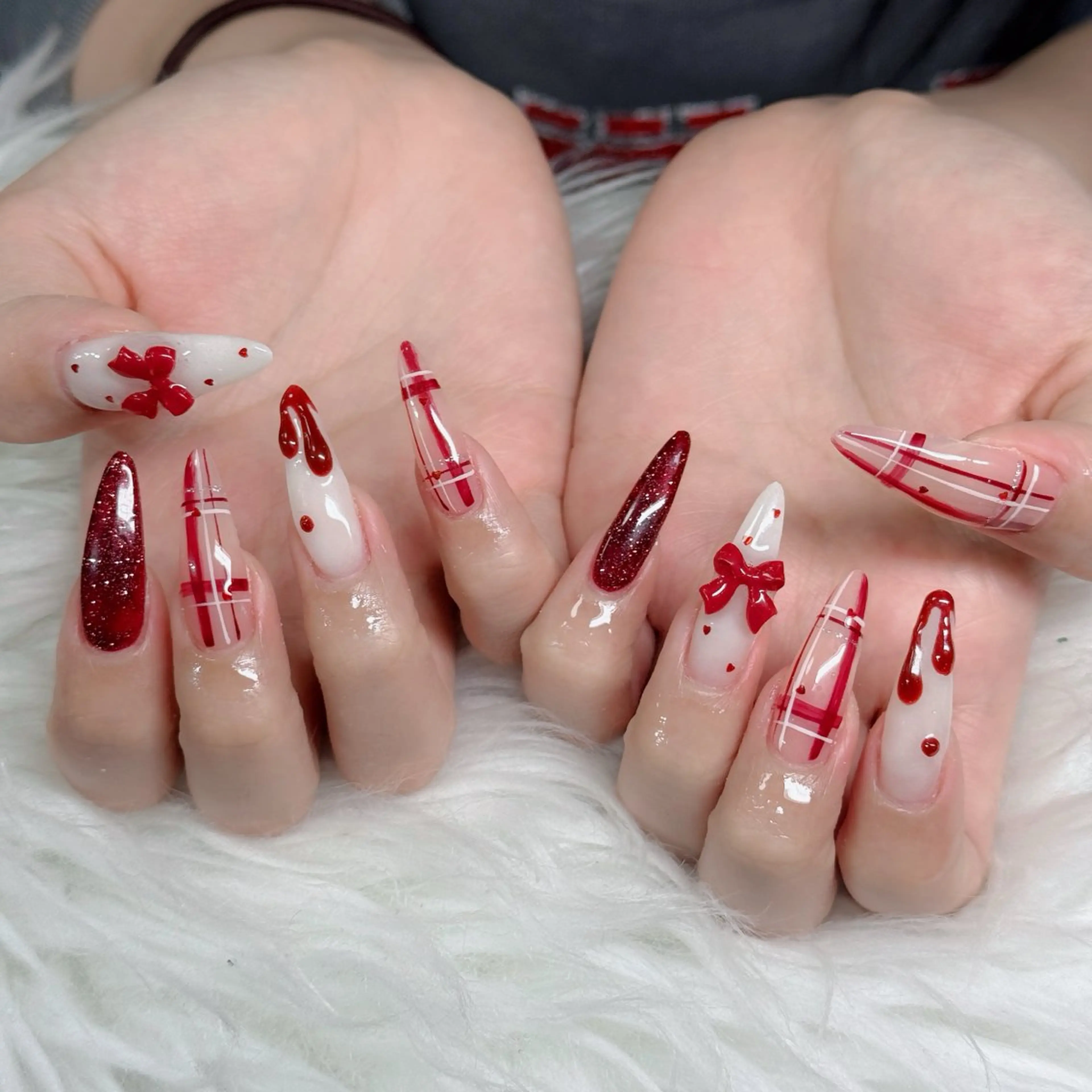 ネイル フットネイル フレンチネイル グラデーション 韓国ネイル ロングネイル ハンドネイル Hani Nail Salonのネイルデザイン