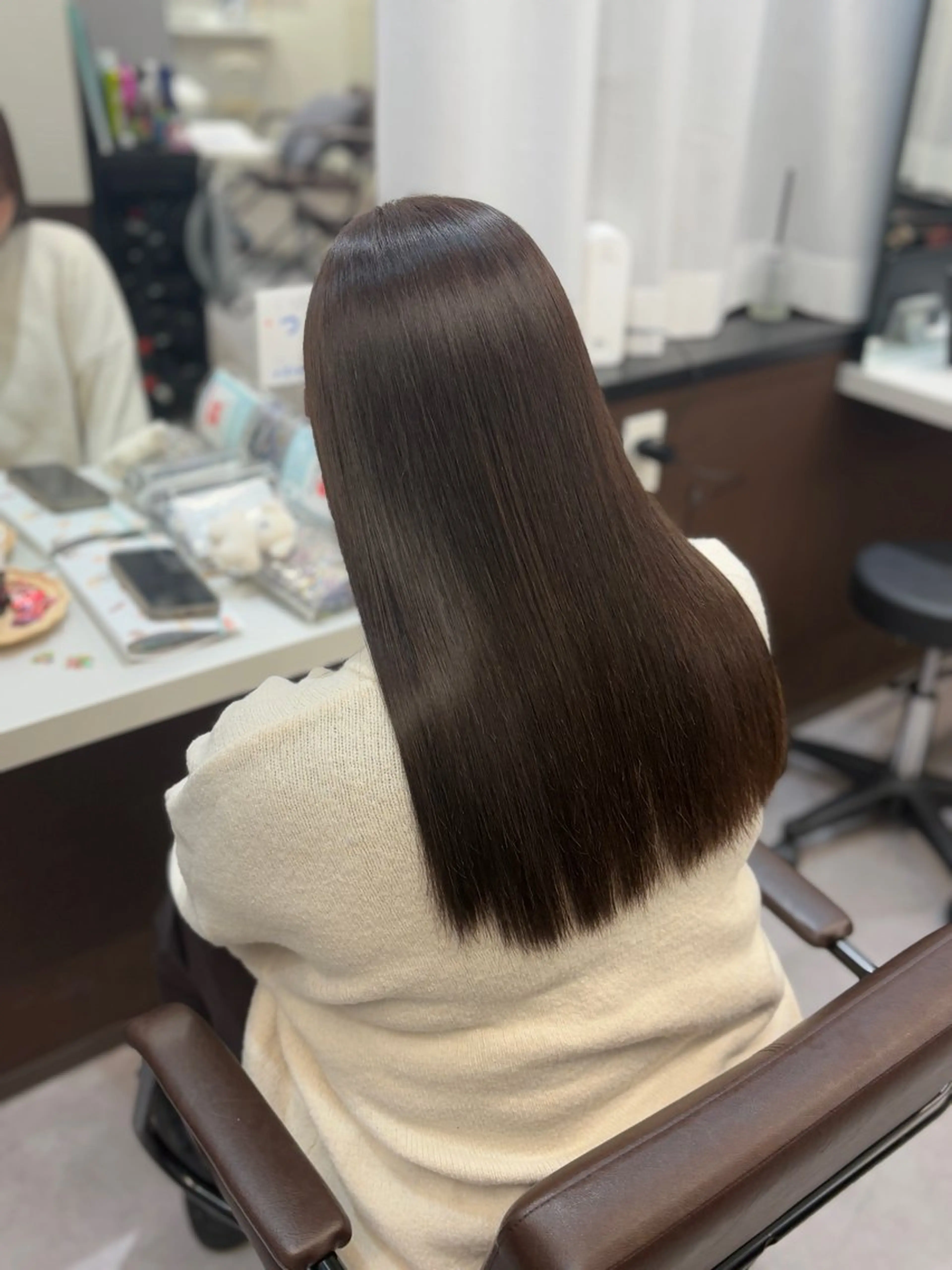 セミロング カラー 韓国×髪質改善カラー 💎hinaのヘアスタイル