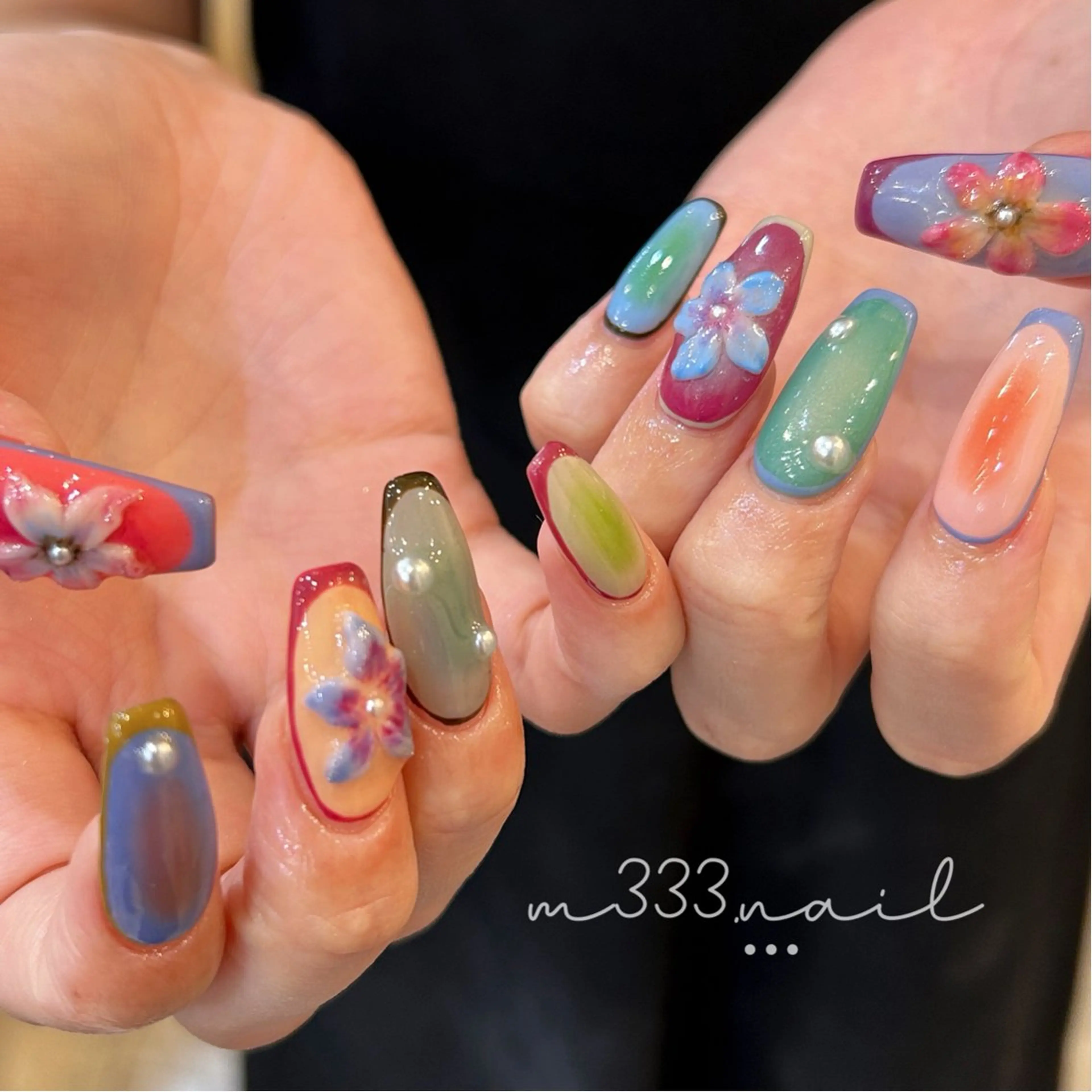 ネイル ロングネイル ハンドネイル MILE. mukonosouのネイルデザイン