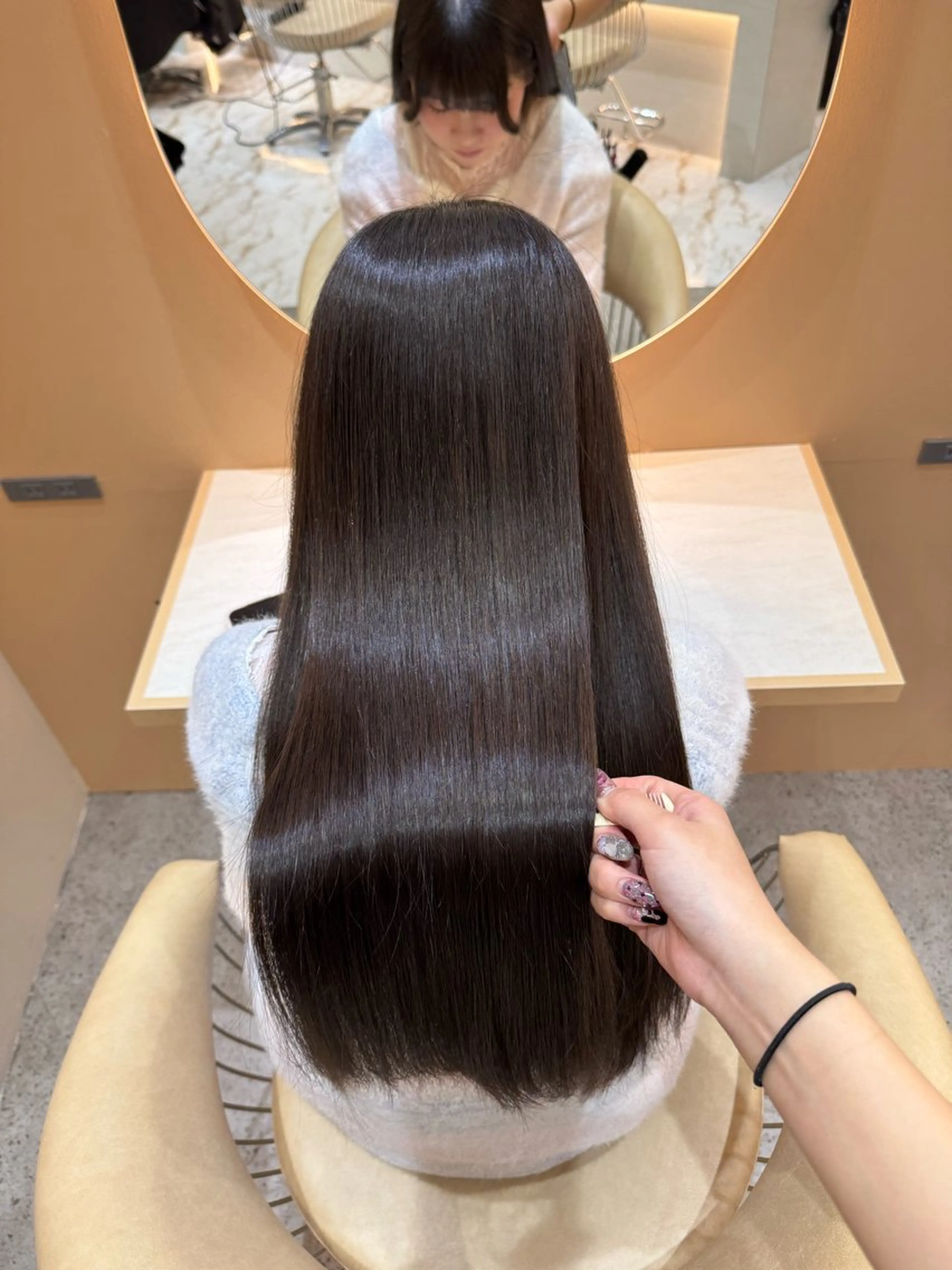 ロング 髪質改善 トリートメント ʚザクザクレイヤー× 艶透明感/にしじまɞのヘアスタイル