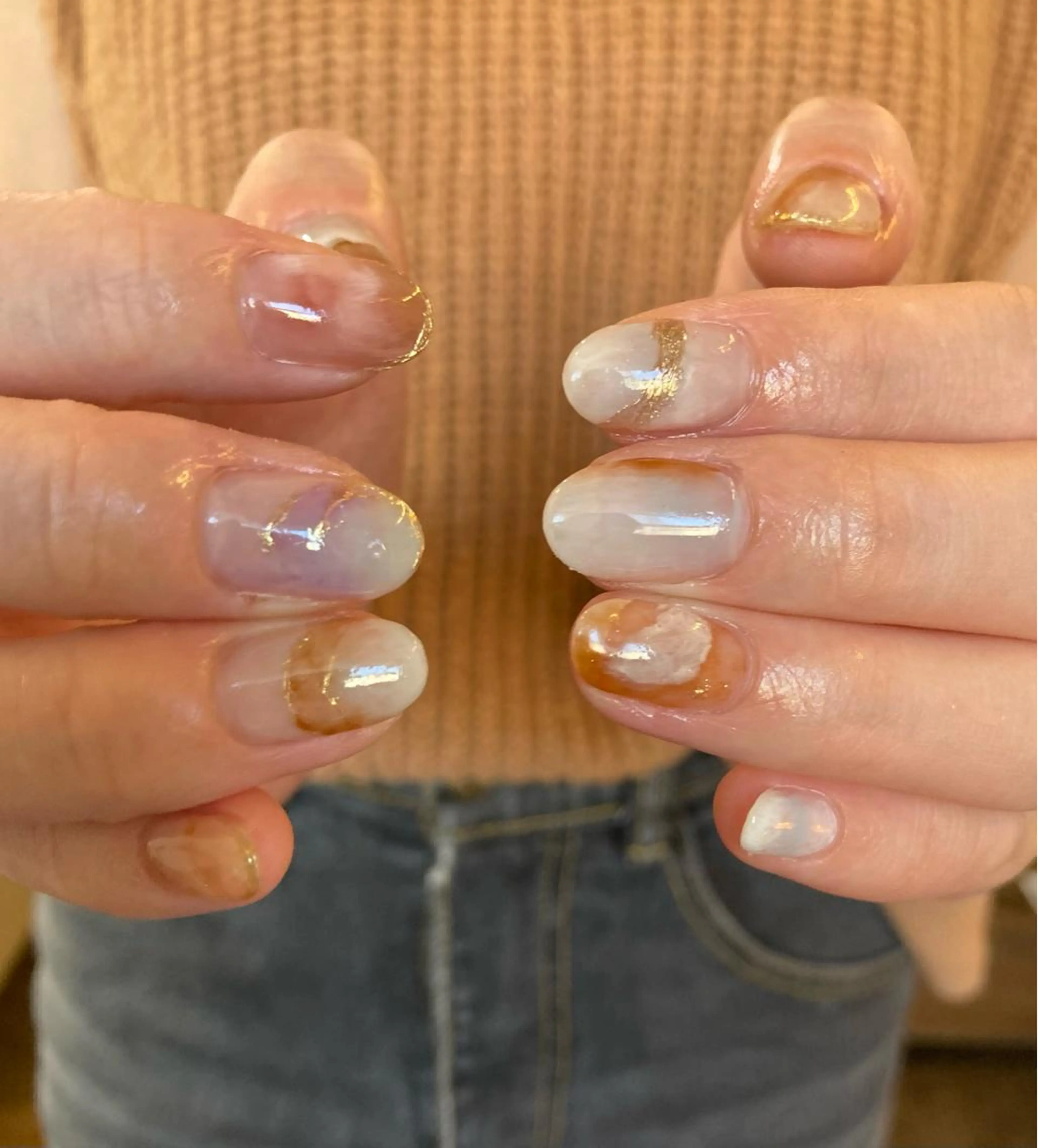 ネイル 持ち込み ニュアンスネイル ハンドネイル DEEP nail salonのネイルデザイン