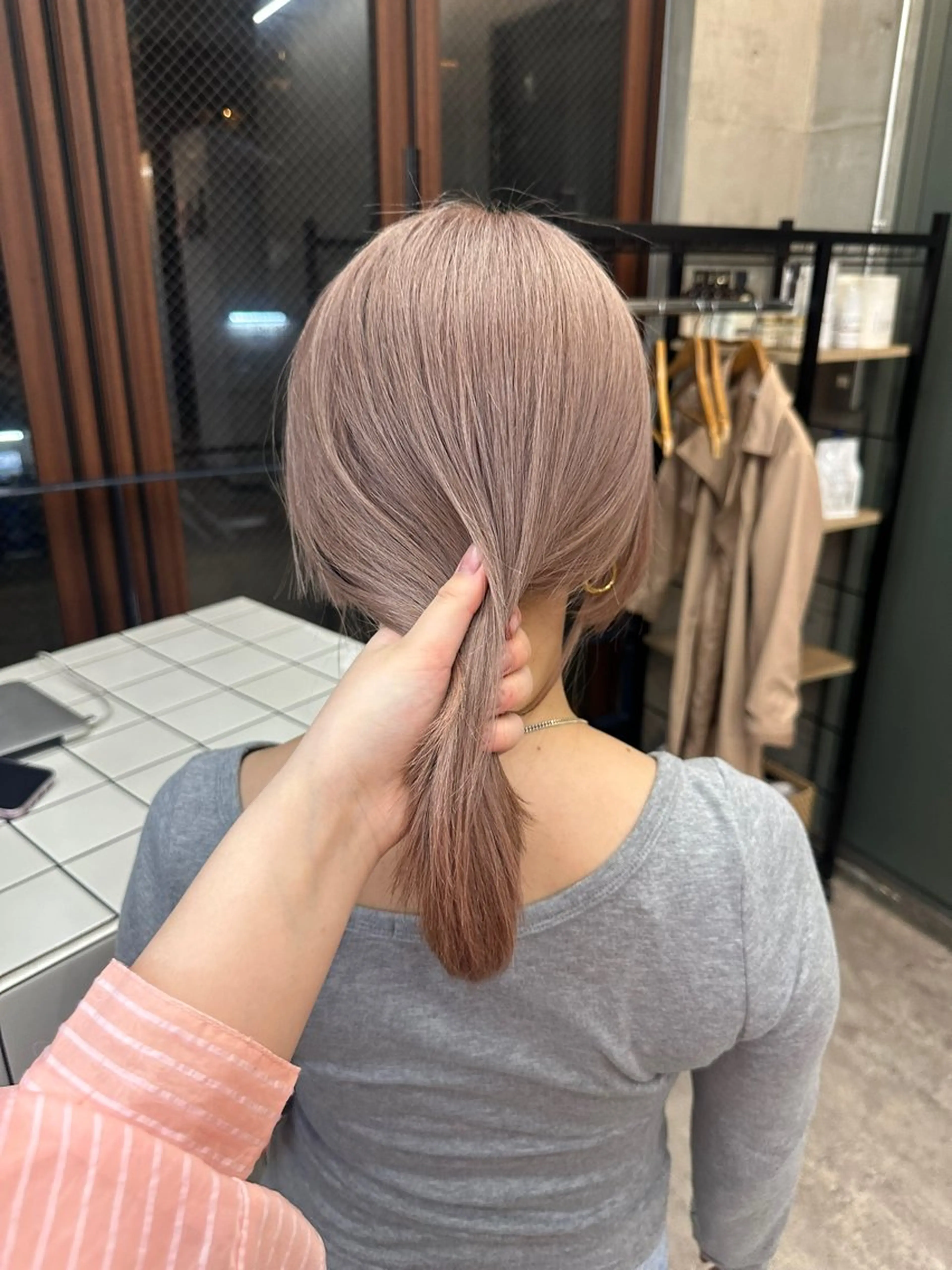 ミディアム カラー ベージュカラー ブリーチ ブラウンカラー ケアブリーチ グレージュ カット ヘアカラー トリートメント カットモデル募集中 ／HARUKA🎀のヘアスタイル