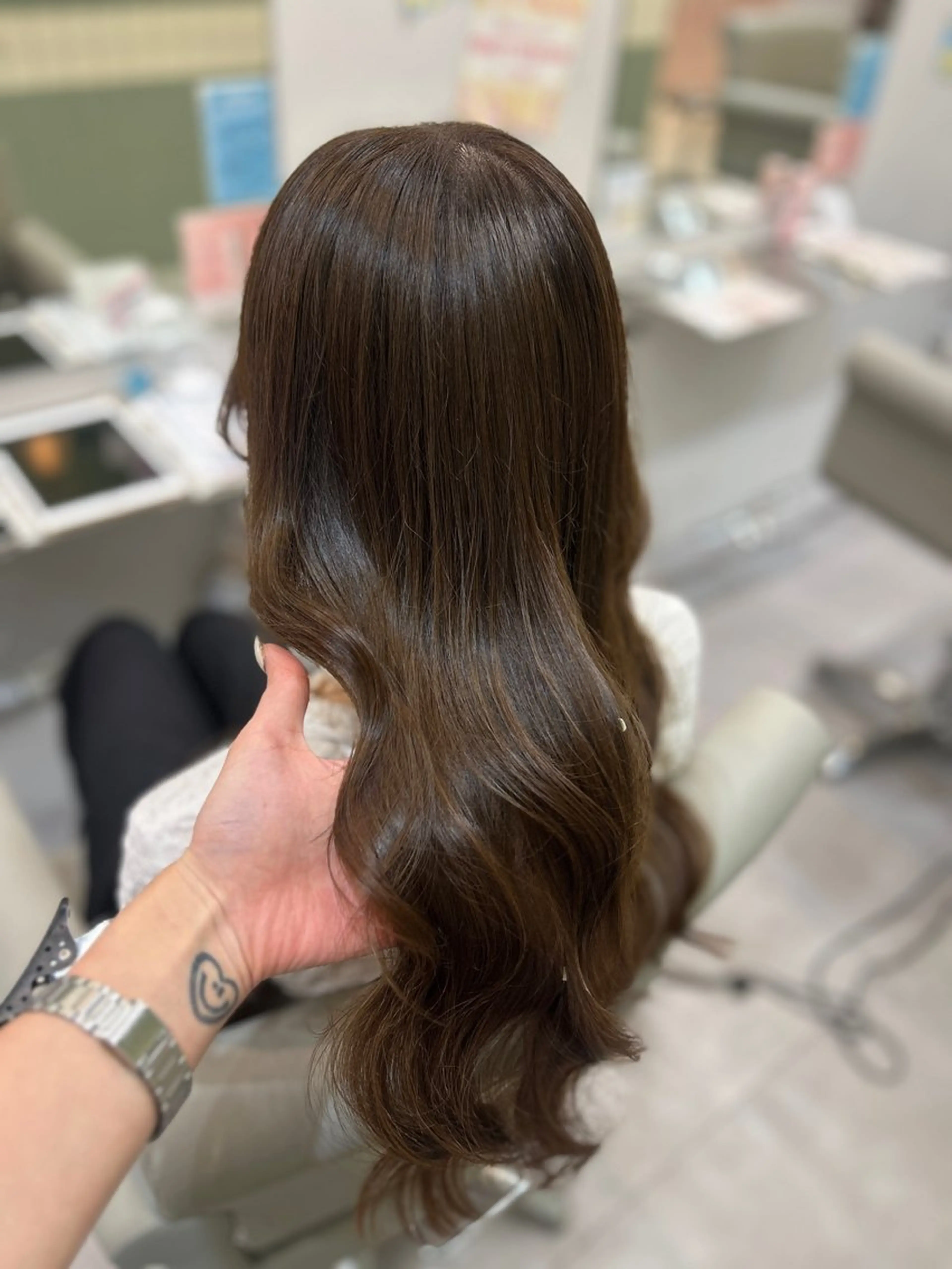 透明感カラー🩵【トレンドカラー➕トリートメント超音波アイロン付き⭐️】ロング料金なし‼️の写真