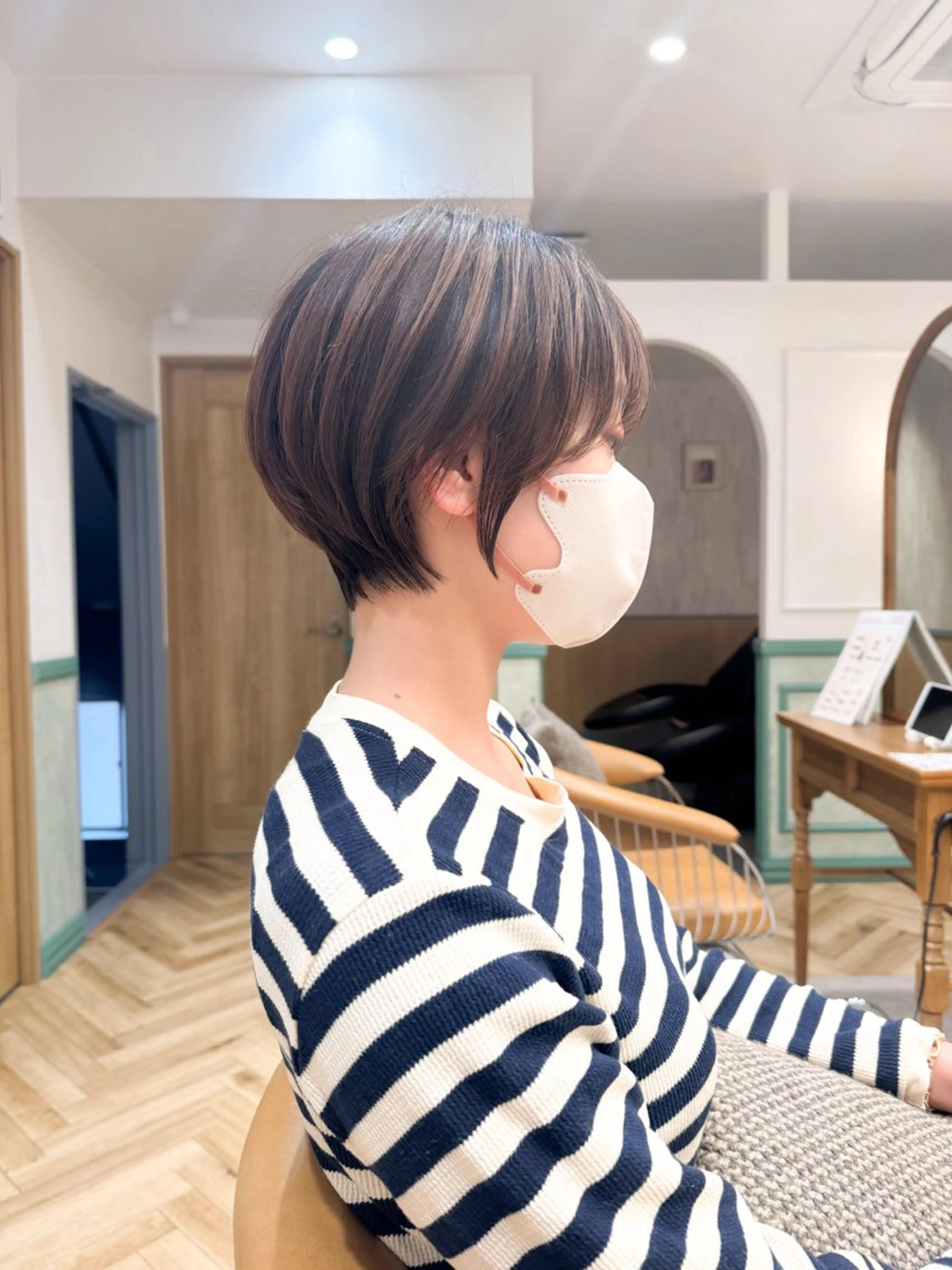 ショート カラー カット ヘアカラー トリートメント ヘアセット 360°キレイな ショートカットのヘアスタイル