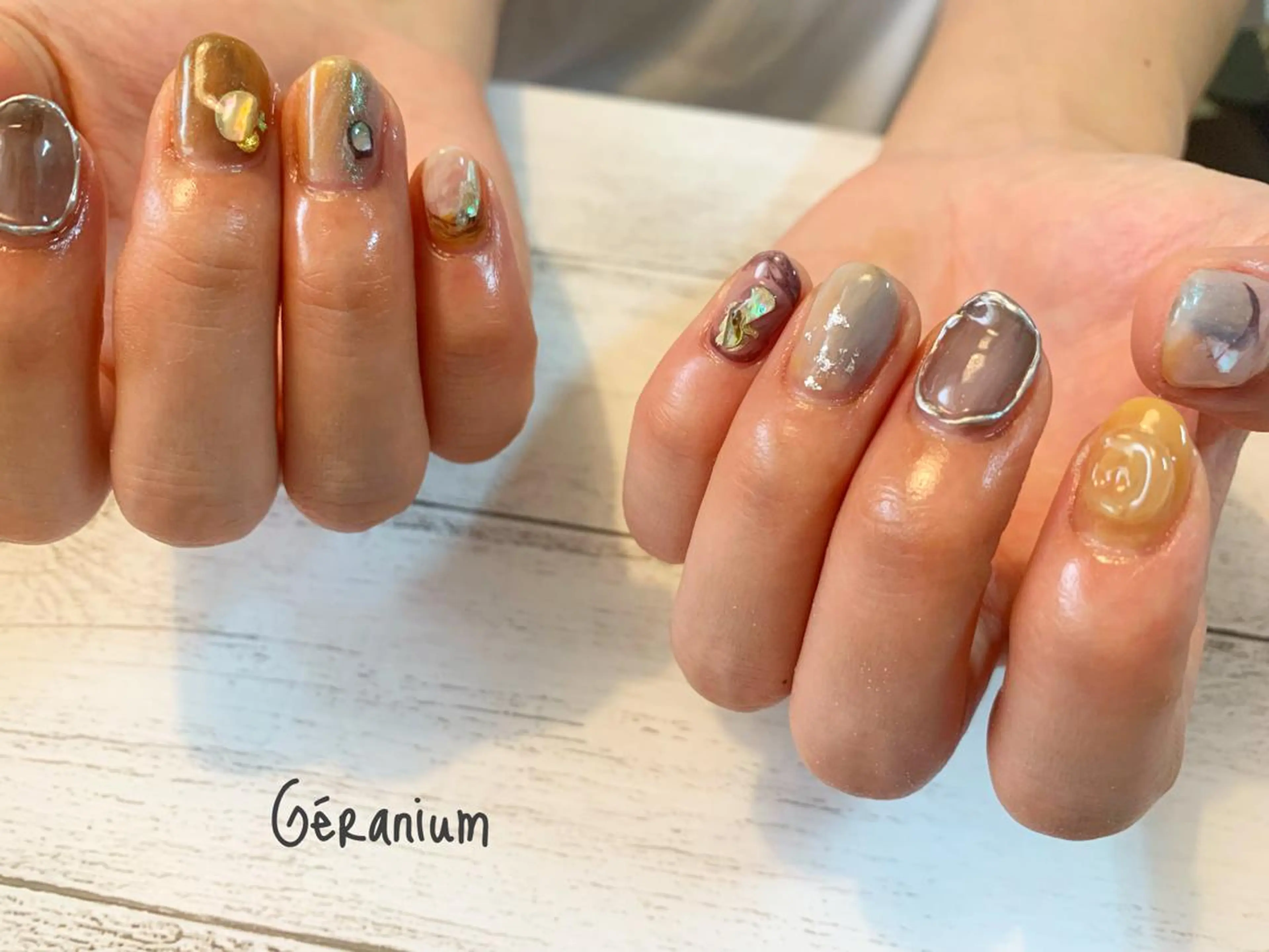 ネイル ハンドネイル GéRanium Harukaのネイルデザイン