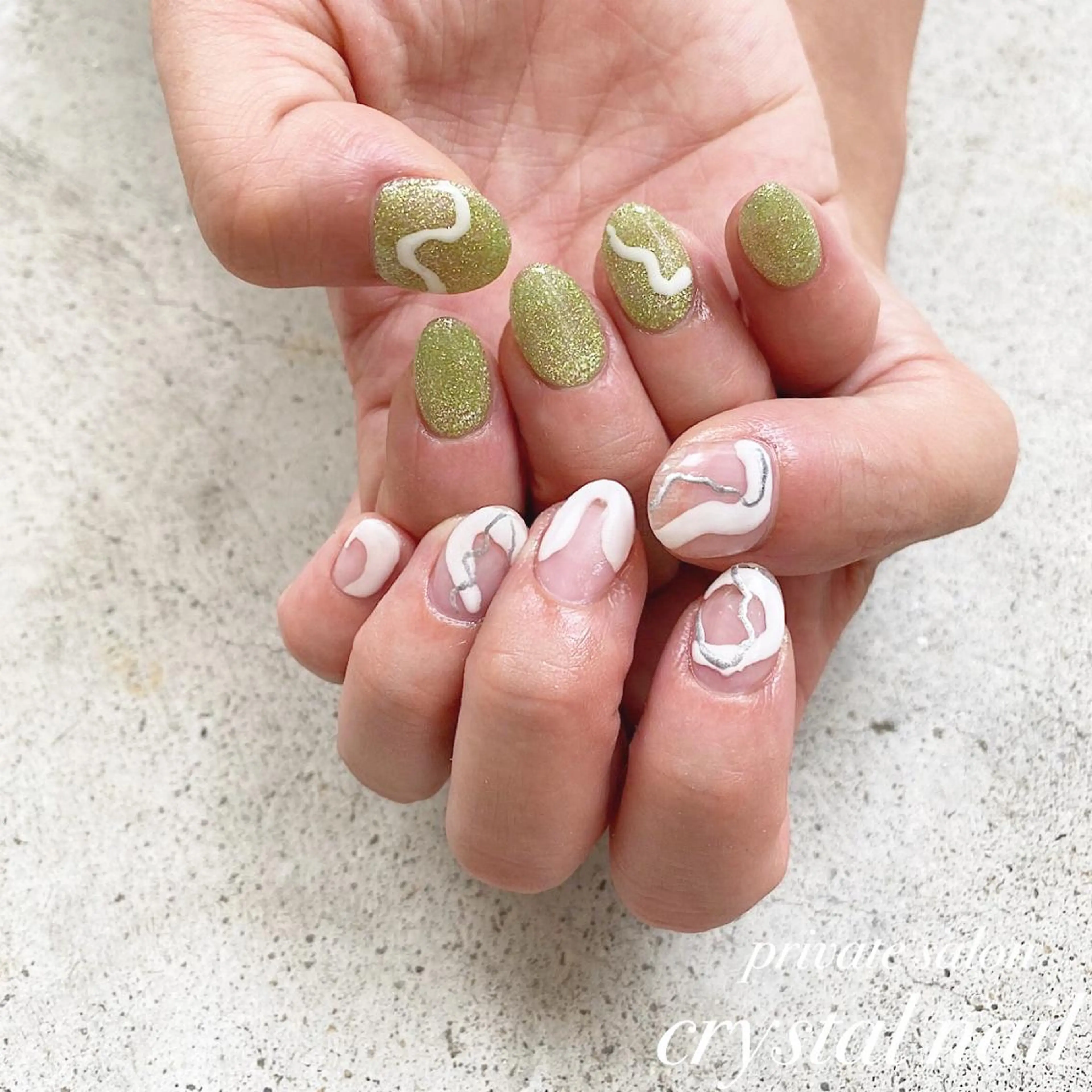 ネイル フラッシュネイル Crystal Nailのネイルデザイン