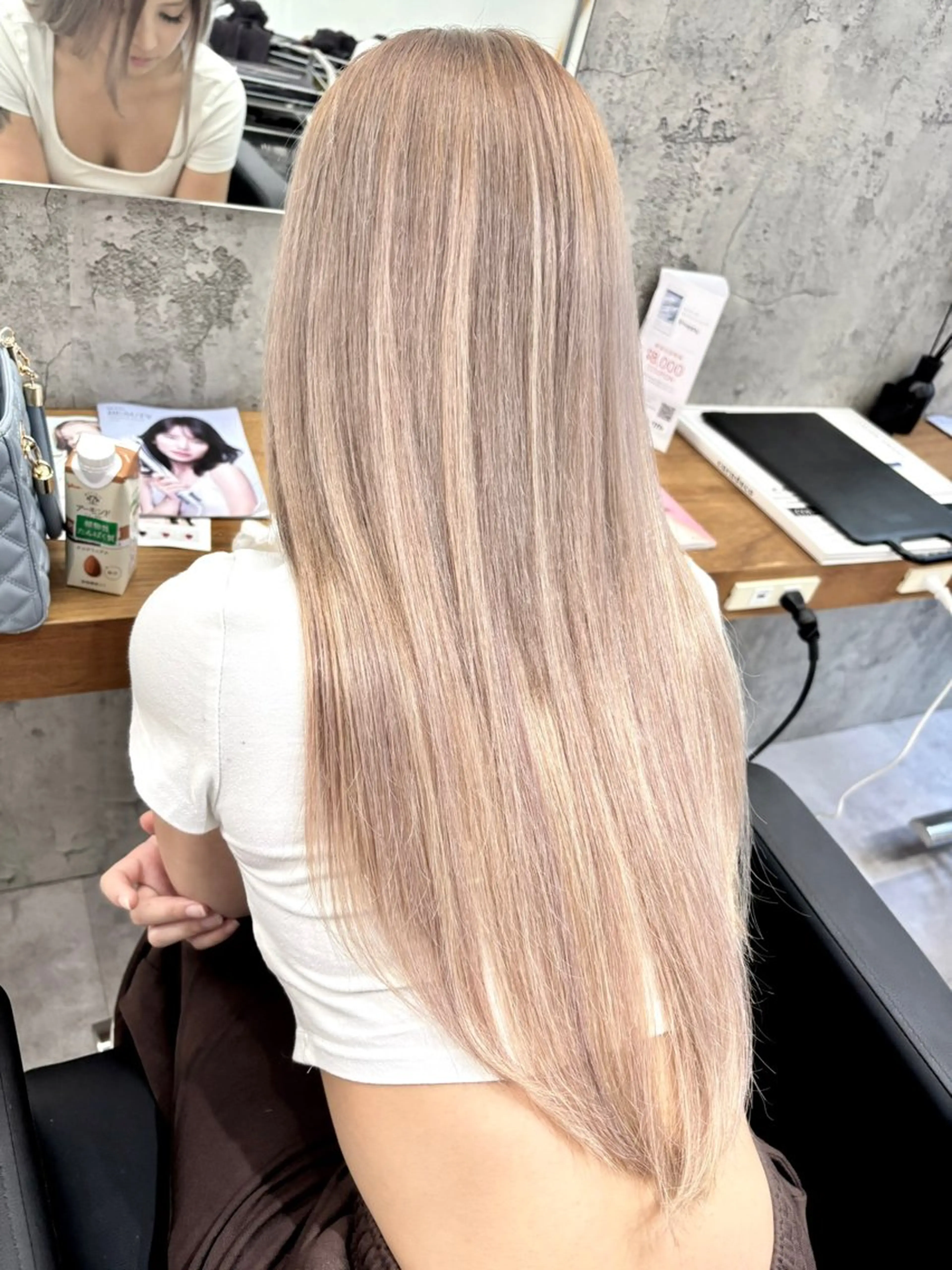 ロング カラー ヘアアレンジ エクステ vizz by el yts 北谷エクステのヘアスタイル