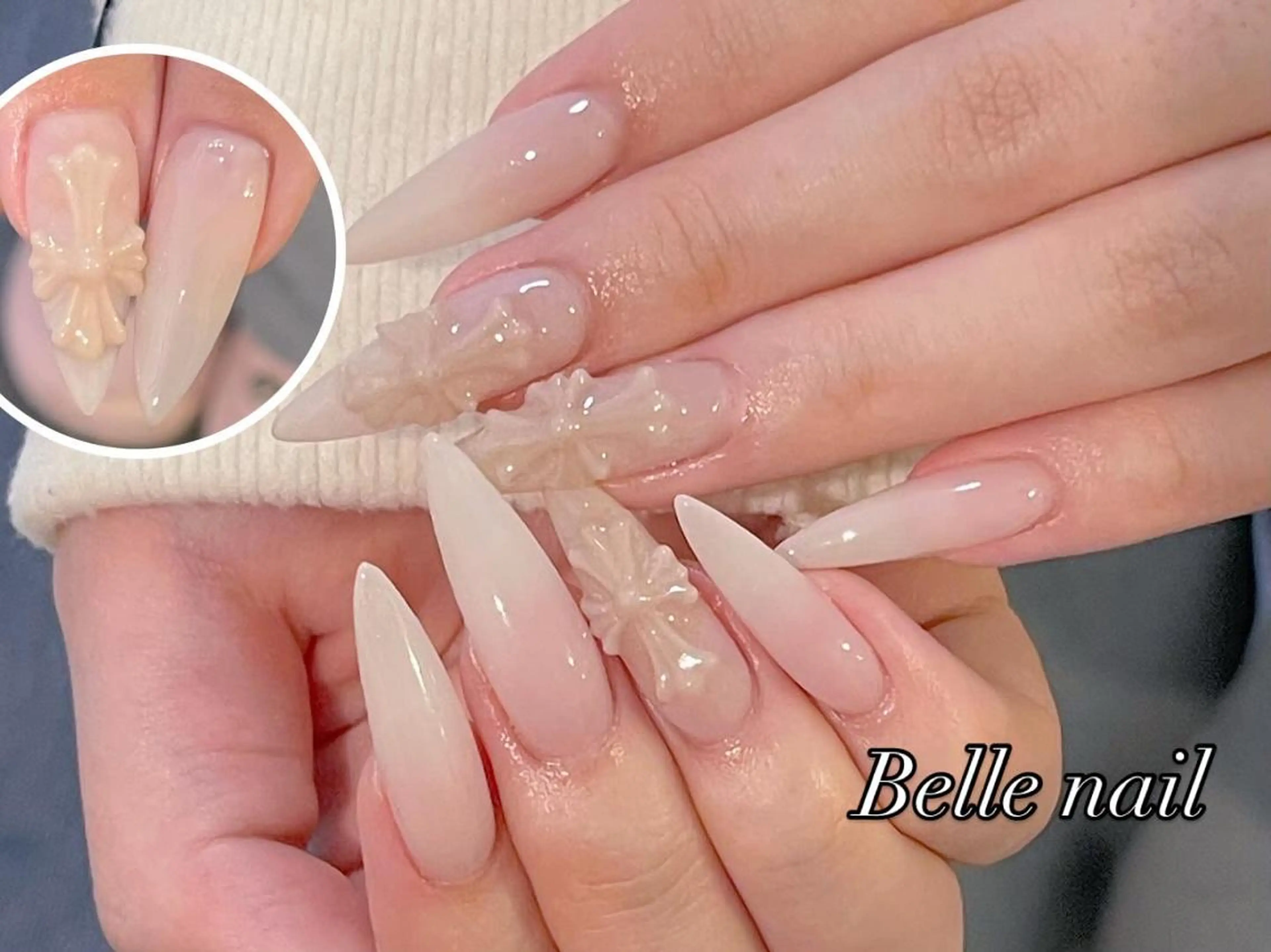 ネイル 長さ出し グラデーション 卒業式 キラキラネイル マグネットネイル Yuu🎀 Belle Nailのネイルデザイン