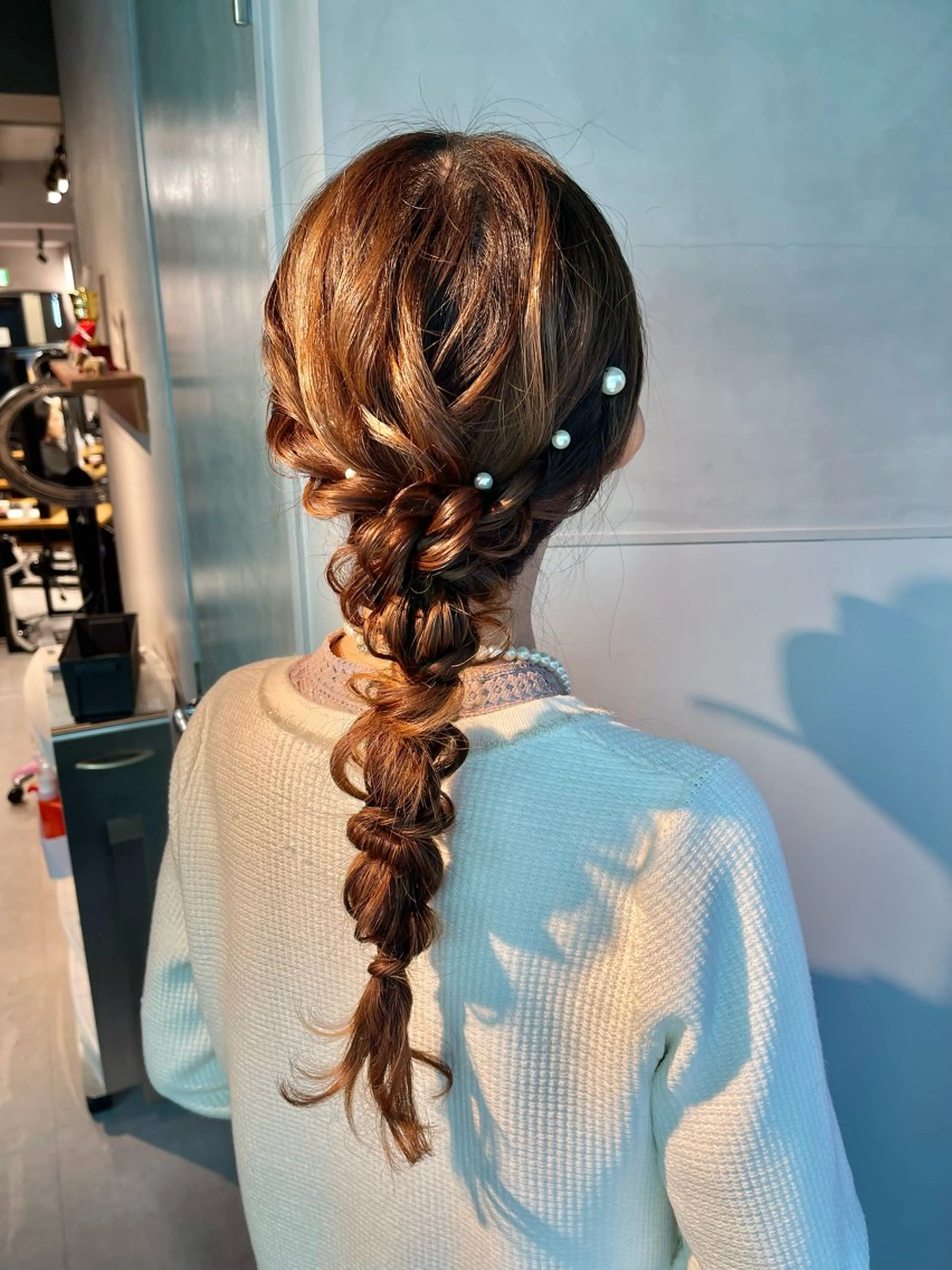ロング ヘアアレンジ ヘアセット 透明感カラー🪽￤ 銀座￤Rimiのヘアスタイル