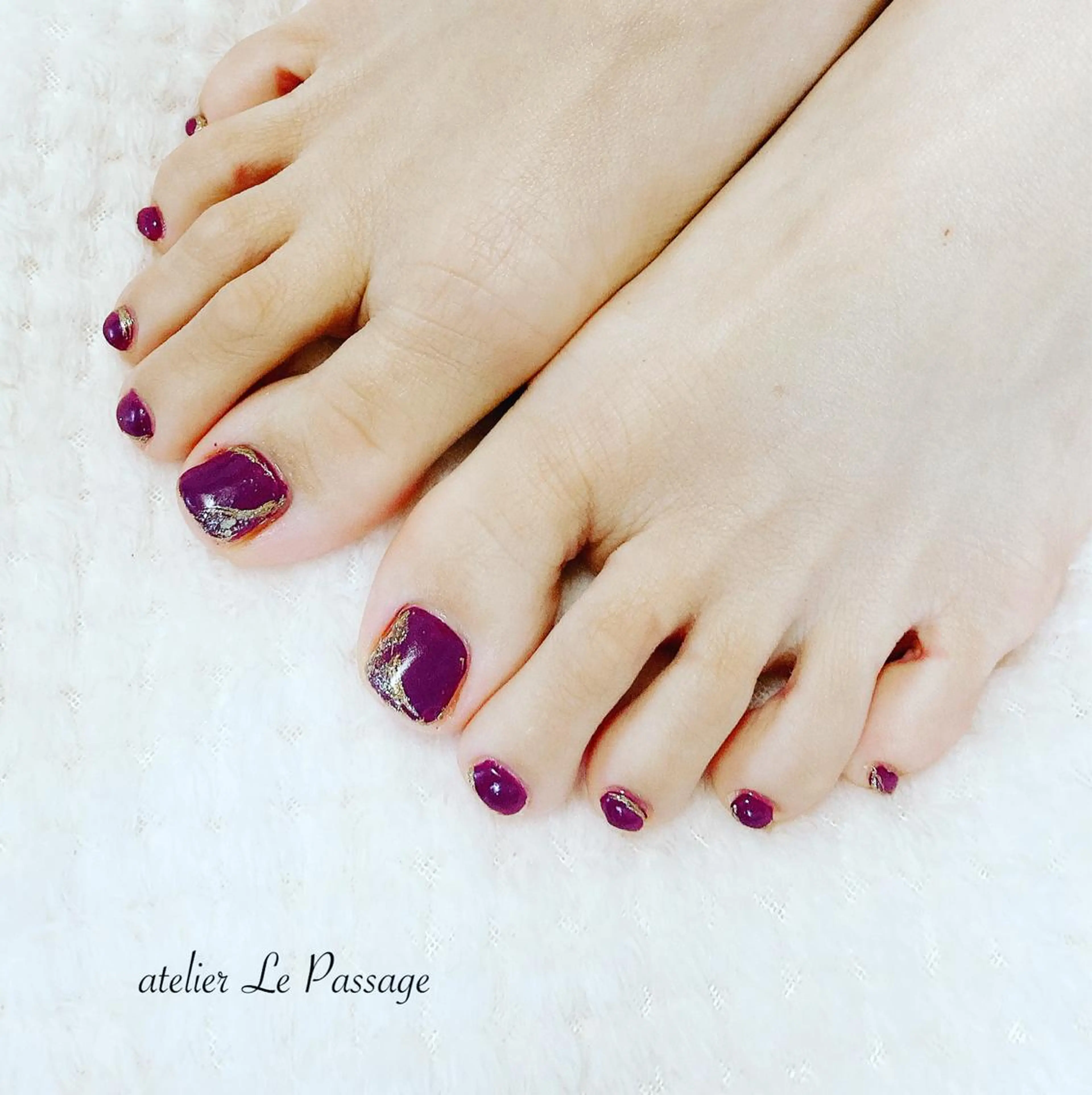 ネイル フットネイル ジェルネイル パラジェル 赤色 シンプルネイル h nakatsukaのネイルデザイン