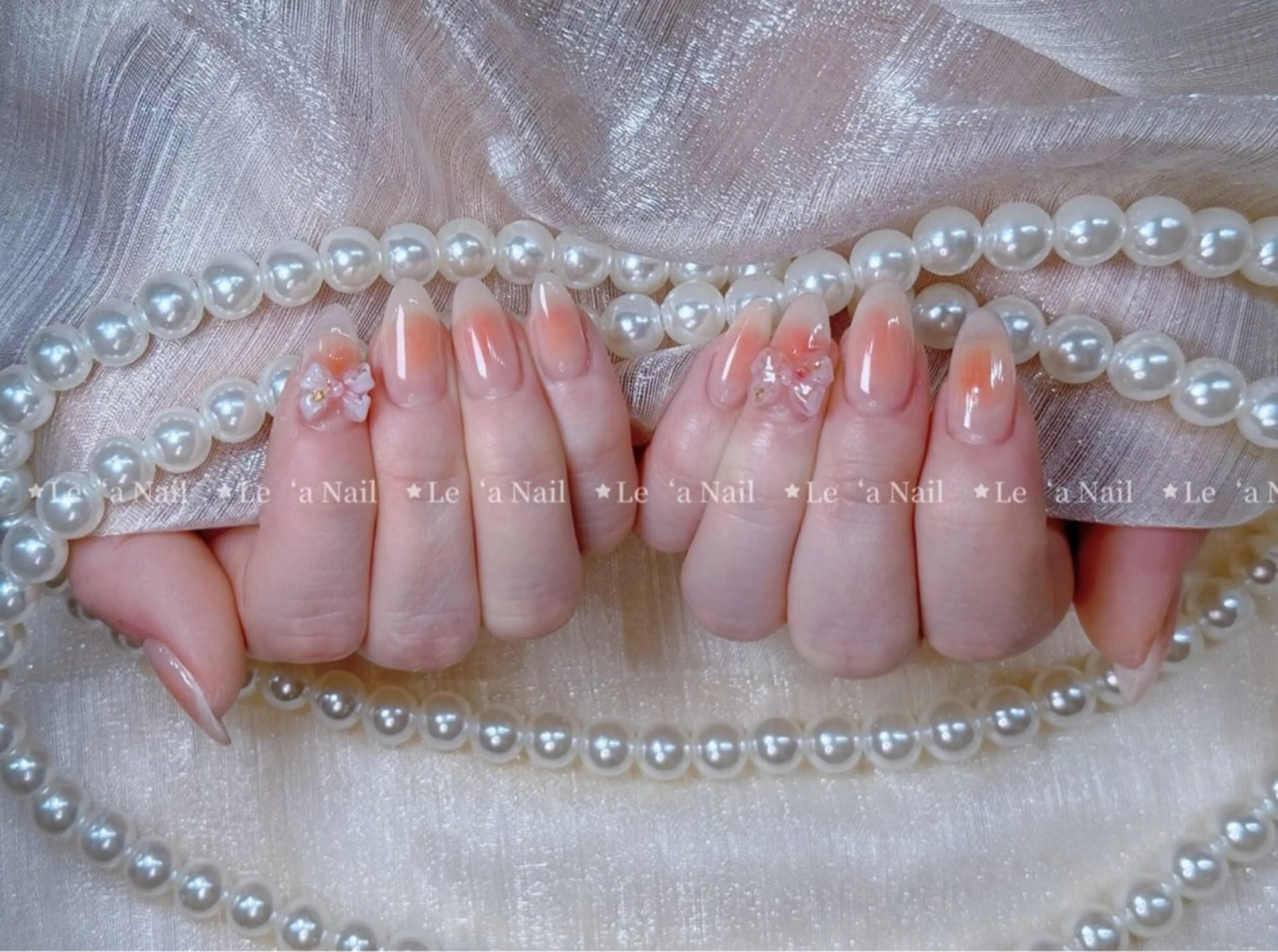 ネイル チークネイル フラッシュネイル フットネイル フレンチネイル ジェルネイル Luxe Nail Salonのネイルデザイン