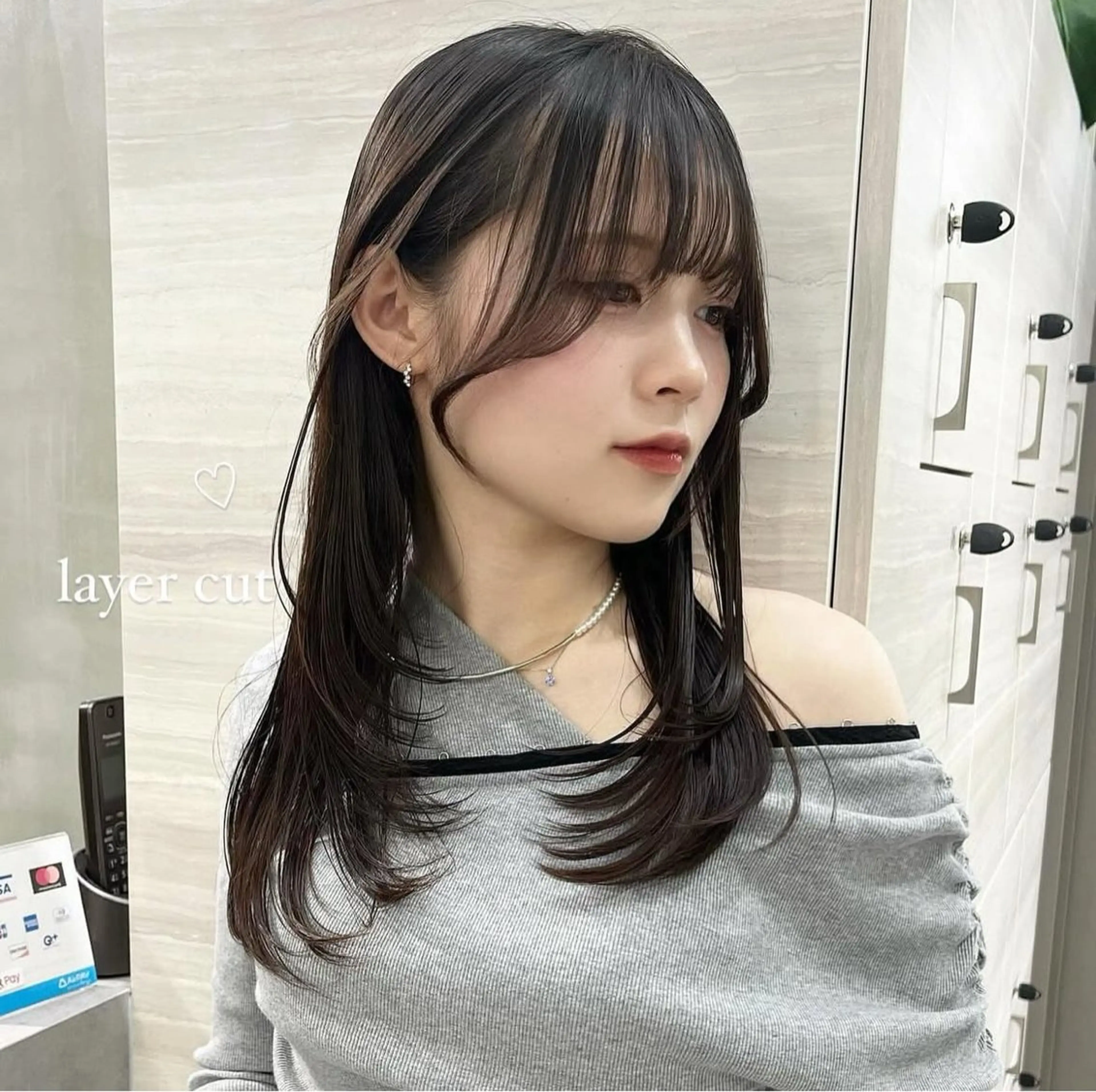 ロング カラー カット ヘアカラー トリートメント ナツミ/透明感カラー /酸性縮毛矯正のヘアスタイル